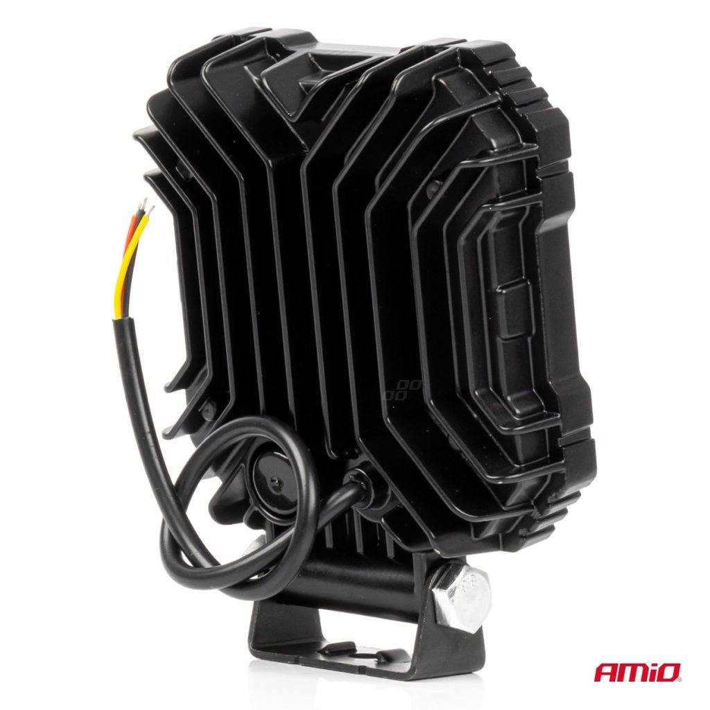 Εικόνα 2 από 10 — Amio – Προβολέας Εργασίας LED AWL82 FLOOD 48W 3600lm 6500K με σταθερή Κίτρινη LED μπάρα – 9–36V – 1 τεμ. (04426/AM)
