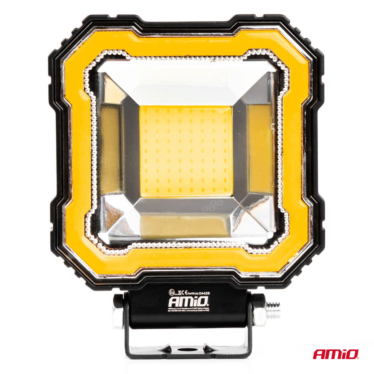 Εικόνα 6 από 10 — Amio – Προβολέας Εργασίας LED AWL82 FLOOD 48W 3600lm 6500K με σταθερή Κίτρινη LED μπάρα – 9–36V – 1 τεμ. (04426/AM)