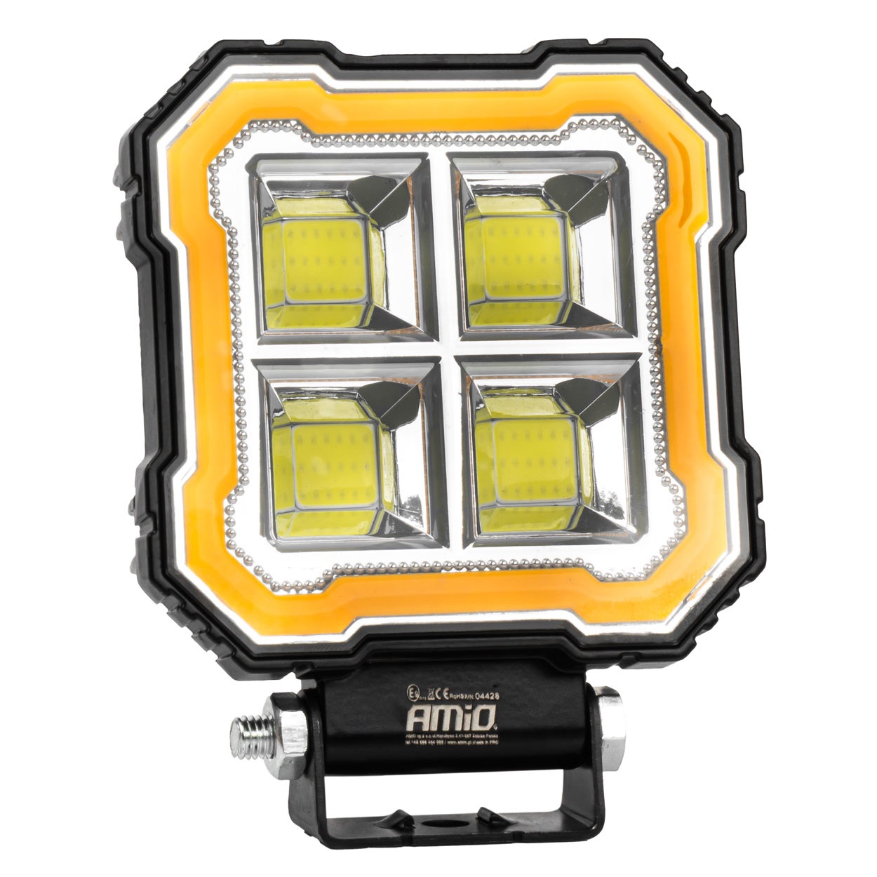Εικόνα 1 από 9 — Amio – Προβολέας Εργασίας LED AWL84 FLOOD 48W 4800lm 6500K με σταθερή Κίτρινη LED μπάρα – 9–36V – 1 τεμ. (04428/AM)