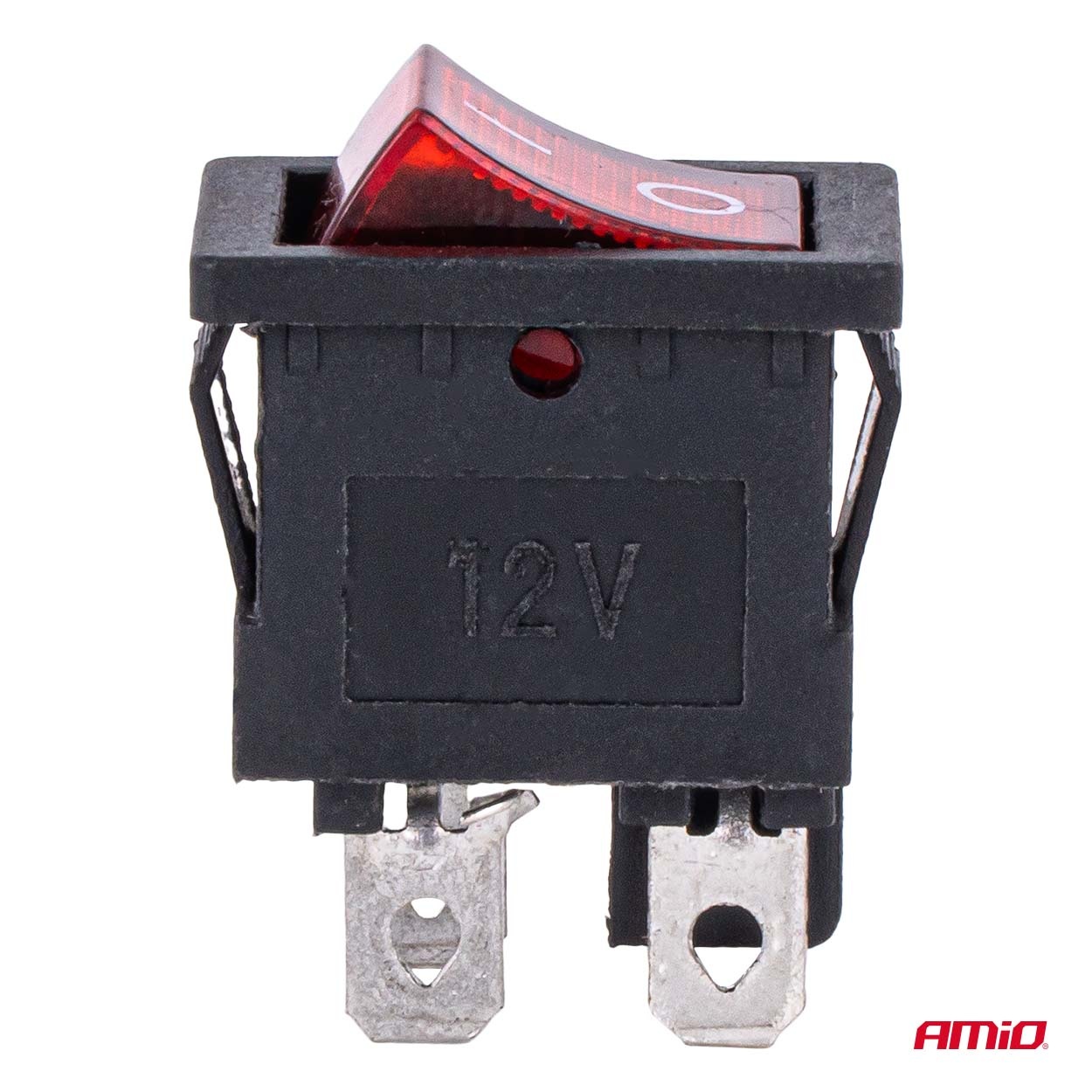Εικόνα 2 από 5 — Amio – Διακόπτης Rocker 12/24V 20A με Κόκκινο Φωτισμό – Για Οχήματα & Βιομηχανικές Εφαρμογές – 1 τεμ. (04440/AM)