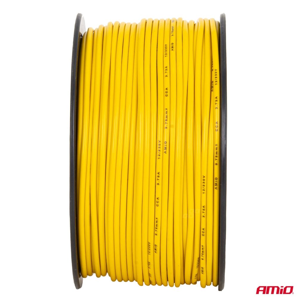 Εικόνα 3 από 5 — Amio – Καλώδιο Ηχείων CCA 1×0,75mm² 100m – 3,75A / 12-230V – 1 τεμ. (04447/AM)