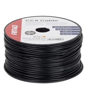Amio - Μονόκλωνο Καλώδιο Εγκατάστασης CCA 1×0,75mm² 100m – 12/230V - 1 τεμ. (04453/AM)