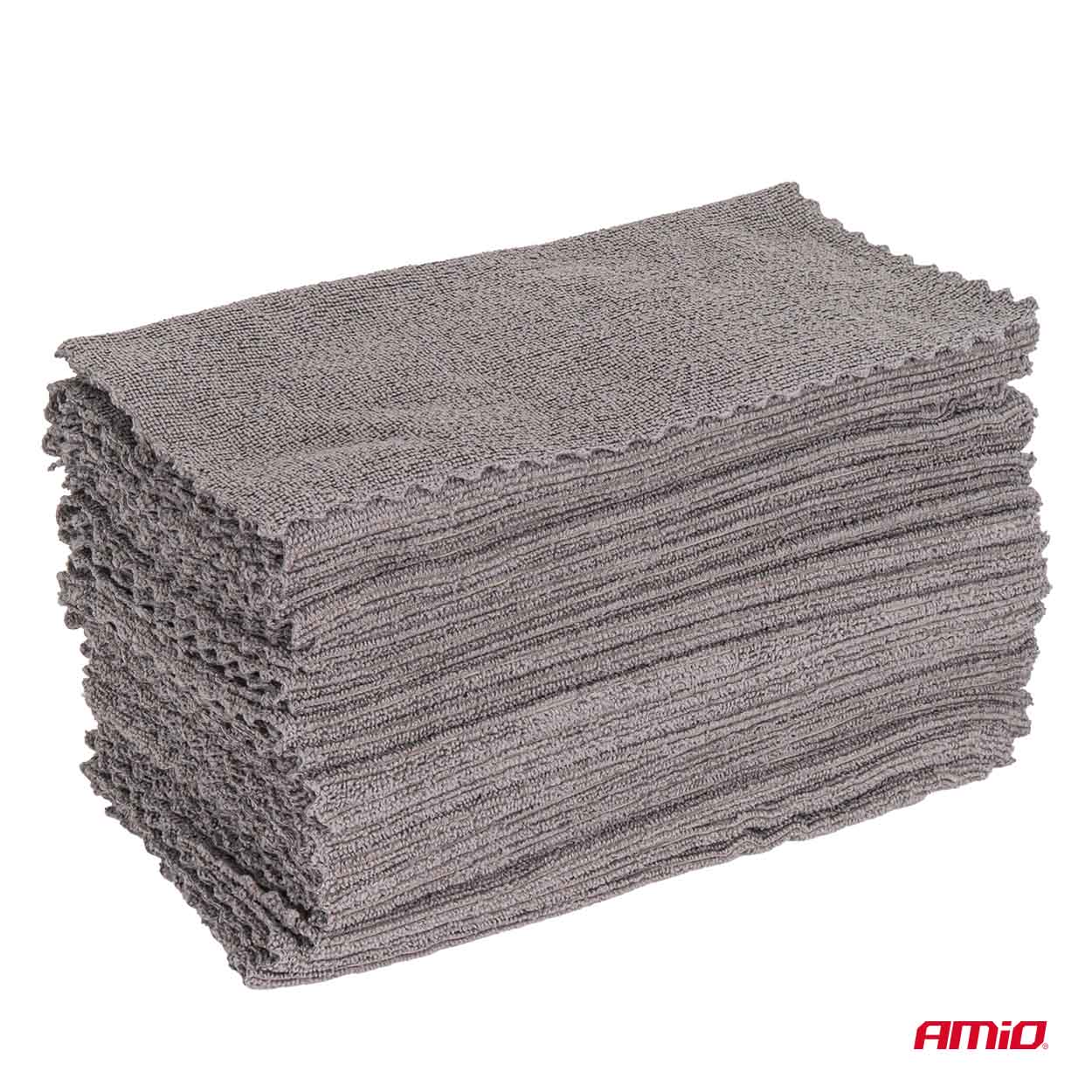 Εικόνα 3 από 6 — Amio – Σετ Πανιά Μικροϊνών (Microfiber) διαστάσεων 30x30cm με πυκνότητα 210g/m² σε συσκευασία 50 τεμαχίων για Επιβατικά Αυτοκίνητα και Οικιακή Χρήση – 50 τεμ. (04492/AM)