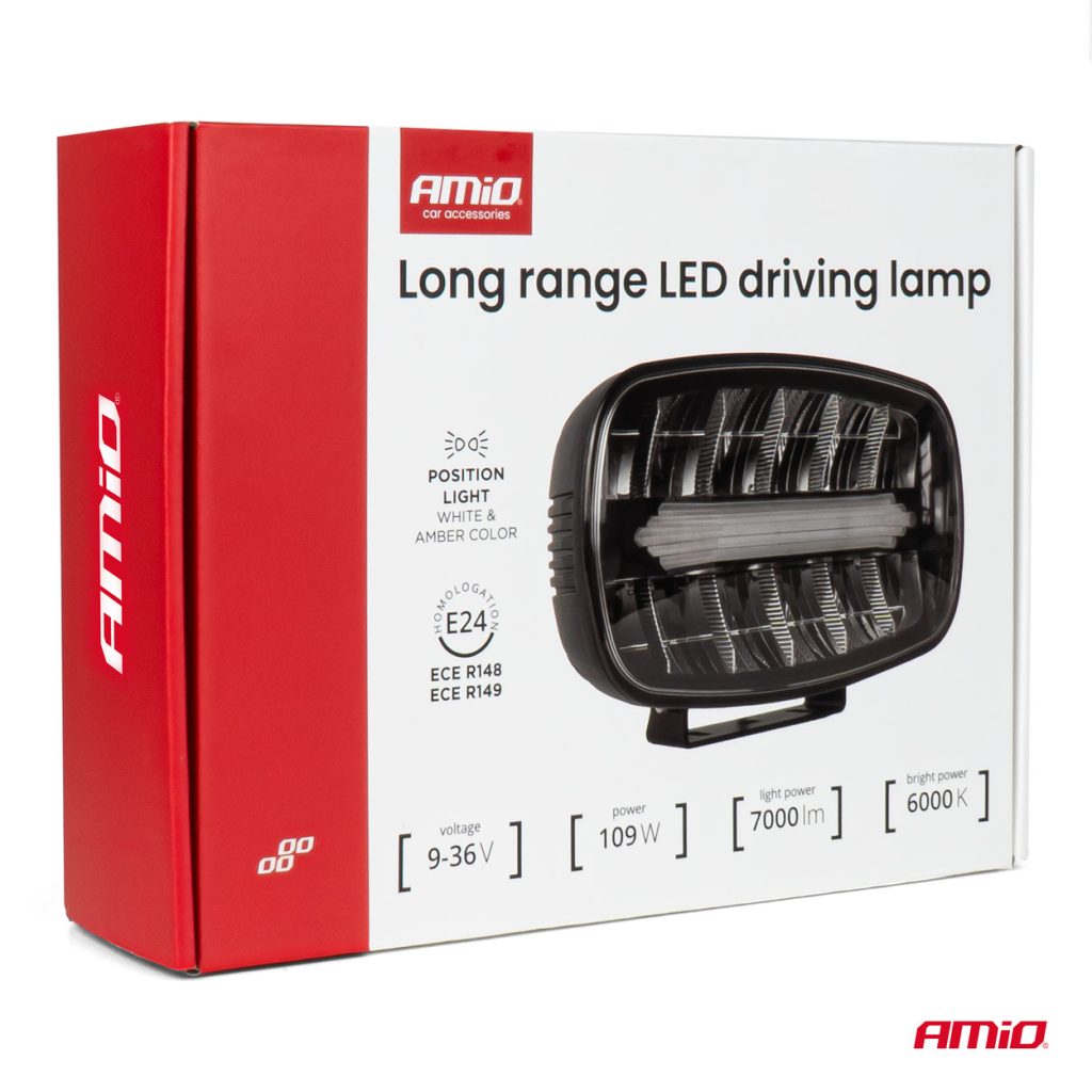 Εικόνα 9 από 9 — Amio – Προβολέας Εργασίας LED Oval με Ενσωματωμένο Φλας 109W 7000lm 9/36V για Φορτηγά Γεωργικά Μηχανήματα και Off-Road Οχήματα – 1 τεμ. (04535/AM)