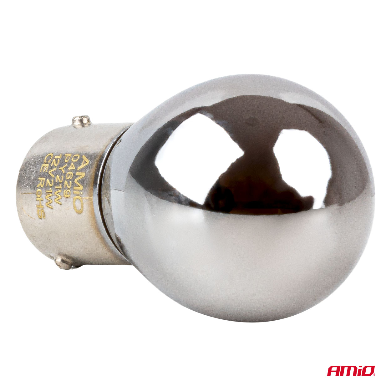 Εικόνα 3 από 6 — Amio – Λάμπες Αλογόνου PY21W BAU15s 12V 21W Λευκό/Χρώμιο Lumitec για Φλας & Φώτα Θέσης – Σετ 2 Τεμ. (04629/AM)