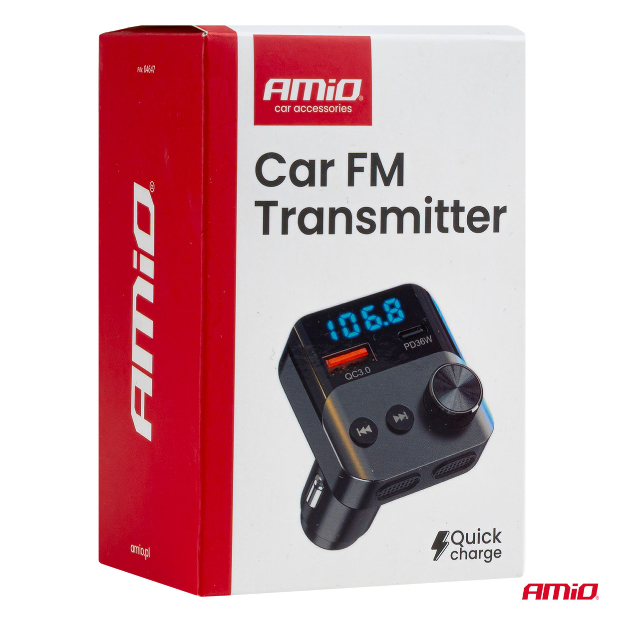 Εικόνα 10 από 10 — Amio – FM Transmitter Αναπτήρα τύπου FMT01 τάση λειτουργίας για Επιβατικά Αυτοκίνητα και Φορτηγά με 1xUSB Type-A και 1xUSB Type-C για Επιβατικά Αυτοκίνητα και Φορτηγά – 1 τεμ. (04647/AM)