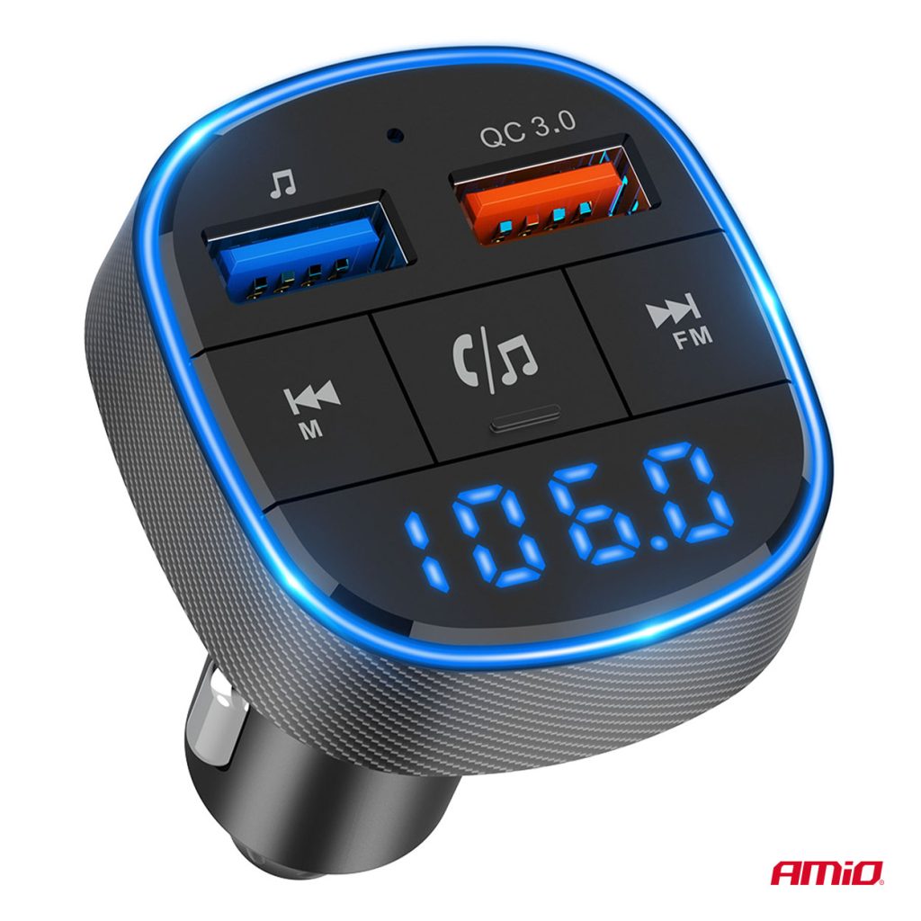 Εικόνα 11 από 12 — Amio – FM Transmitter Αναπτήρα τύπου FMT01 τάση λειτουργίας για Επιβατικά Αυτοκίνητα και Φορτηγά με 2xUSB Type-A για Επιβατικά Αυτοκίνητα και Φορτηγά – 1 τεμ. (04648/AM)