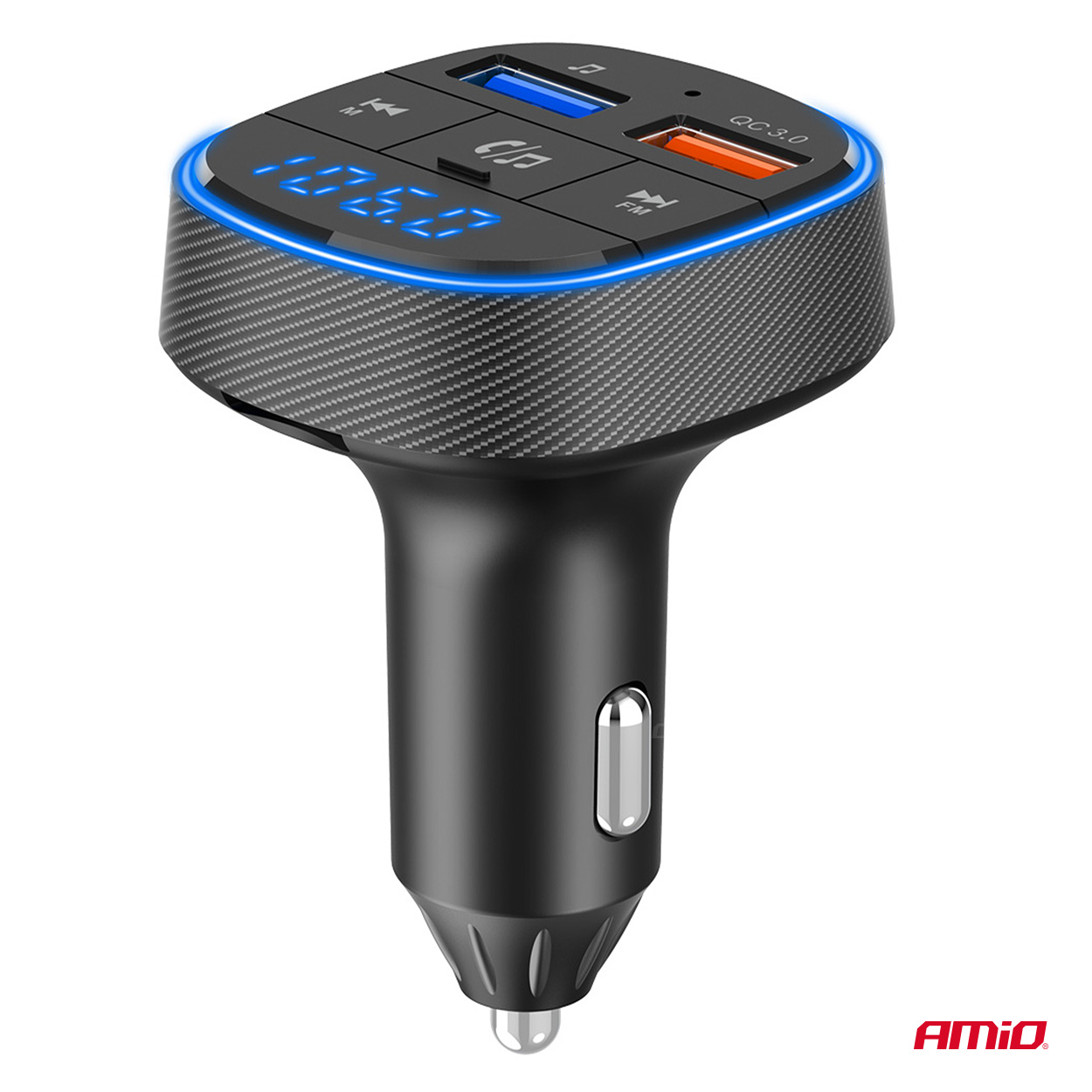 Εικόνα 7 από 12 — Amio – FM Transmitter Αναπτήρα τύπου FMT01 τάση λειτουργίας για Επιβατικά Αυτοκίνητα και Φορτηγά με 2xUSB Type-A για Επιβατικά Αυτοκίνητα και Φορτηγά – 1 τεμ. (04648/AM)