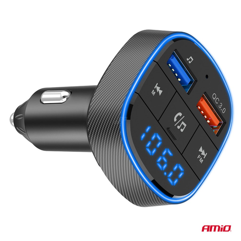 Εικόνα 9 από 12 — Amio – FM Transmitter Αναπτήρα τύπου FMT01 τάση λειτουργίας για Επιβατικά Αυτοκίνητα και Φορτηγά με 2xUSB Type-A για Επιβατικά Αυτοκίνητα και Φορτηγά – 1 τεμ. (04648/AM)