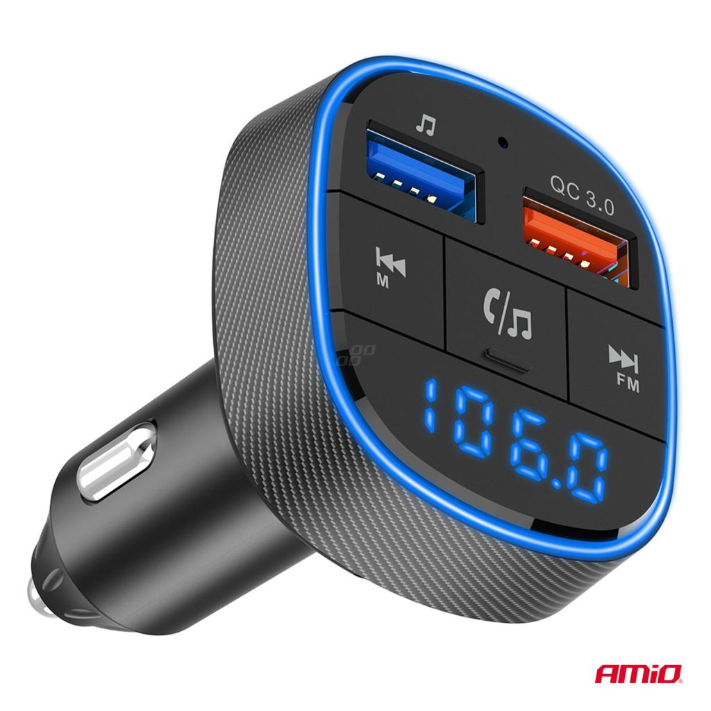 Εικόνα 10 από 12 — Amio – FM Transmitter Αναπτήρα τύπου FMT01 τάση λειτουργίας για Επιβατικά Αυτοκίνητα και Φορτηγά με 2xUSB Type-A για Επιβατικά Αυτοκίνητα και Φορτηγά – 1 τεμ. (04648/AM)