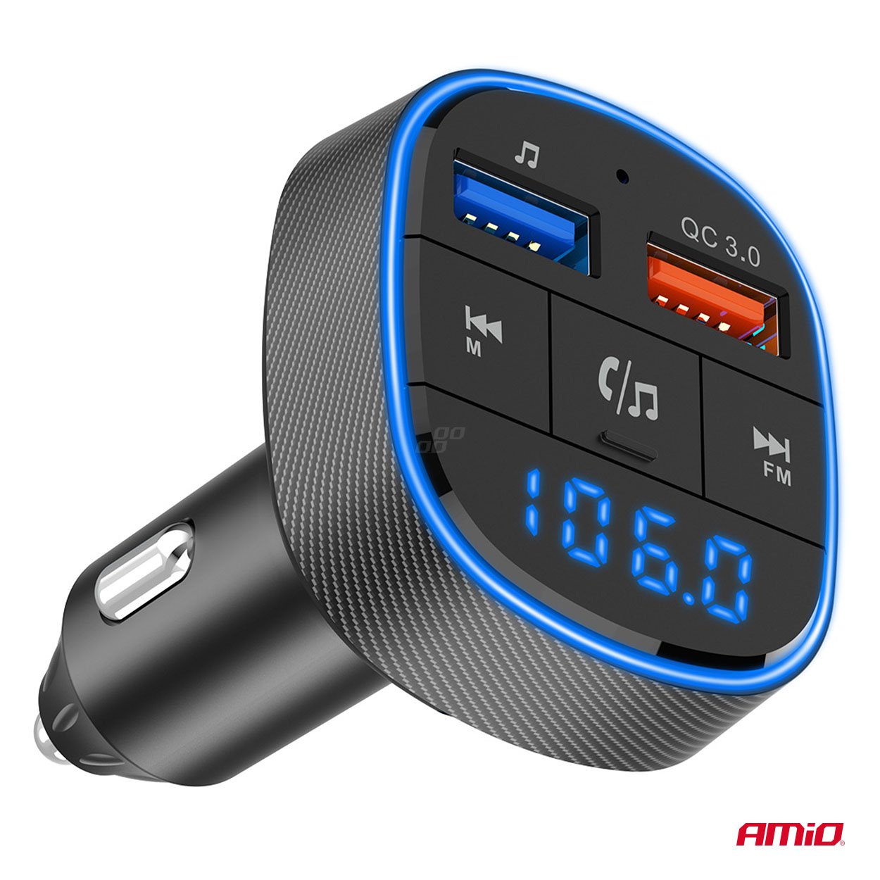 Εικόνα 10 από 12 — Amio – FM Transmitter Αναπτήρα τύπου FMT01 τάση λειτουργίας για Επιβατικά Αυτοκίνητα και Φορτηγά με 2xUSB Type-A για Επιβατικά Αυτοκίνητα και Φορτηγά – 1 τεμ. (04648/AM)