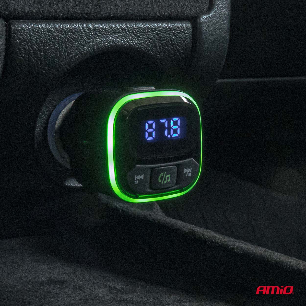 Εικόνα 2 από 11 — Amio – FM Transmitter Αυτοκινήτου 12/24V με 1xUSB Type-A και 2xUSB Type-C – 1 τεμ. (04651/AM)