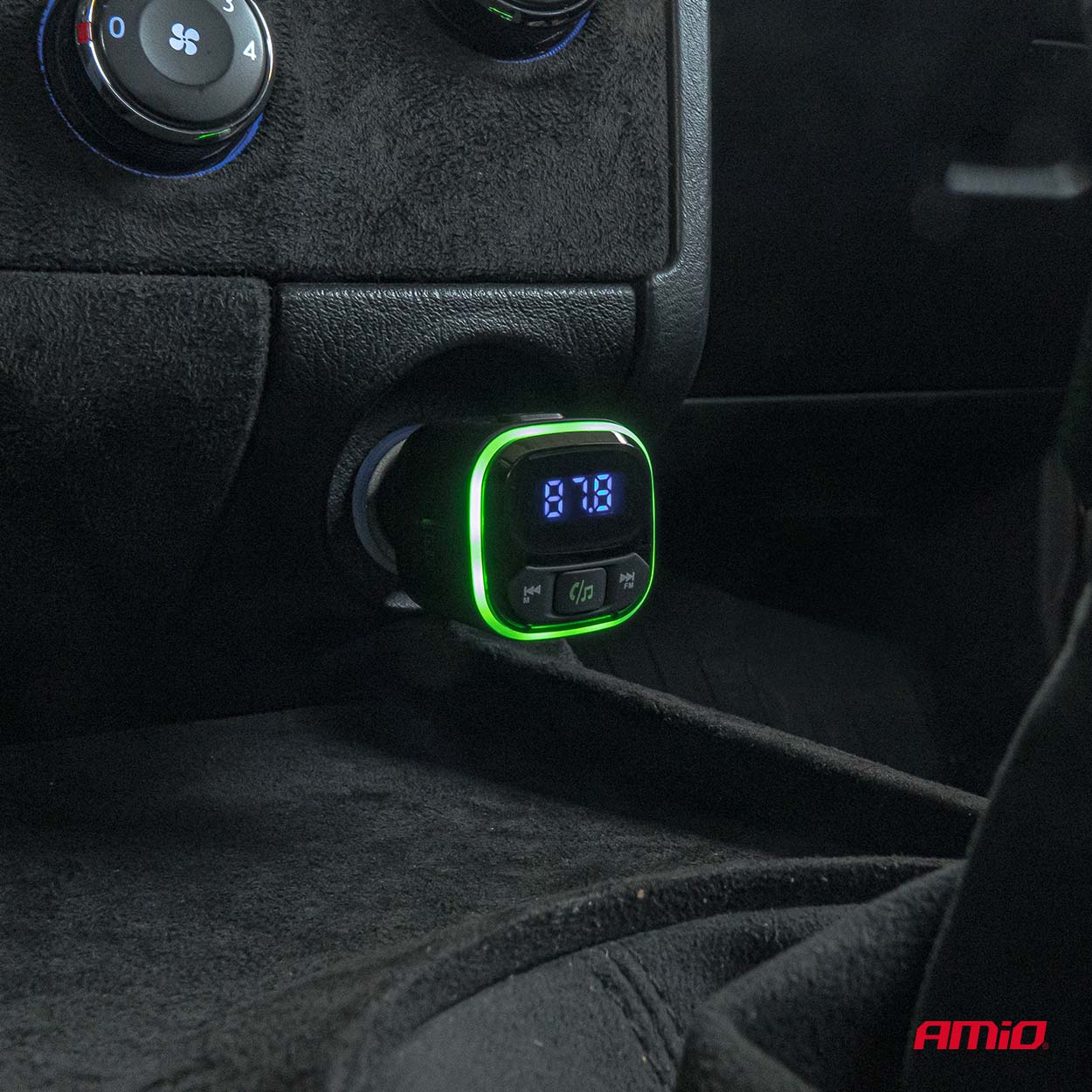 Εικόνα 3 από 11 — Amio – FM Transmitter Αυτοκινήτου 12/24V με 1xUSB Type-A και 2xUSB Type-C – 1 τεμ. (04651/AM)