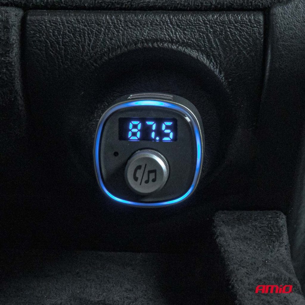 Εικόνα 7 από 14 — Amio – FM Transmitter Αυτοκινήτου 12/24V με 2xUSB Type-A και Υποδοχή microSD – 1 τεμ. (04654/AM)