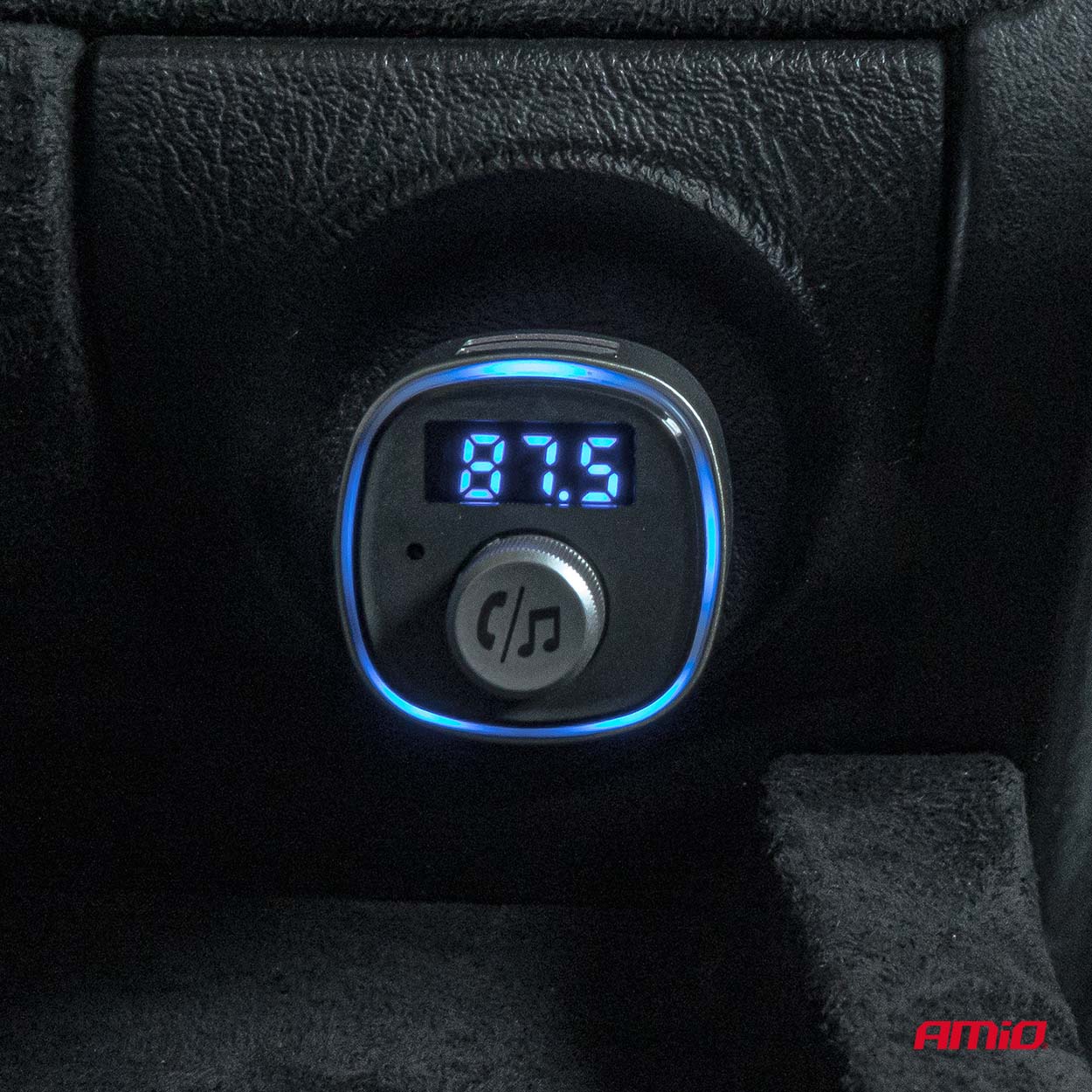 Εικόνα 7 από 14 — Amio – FM Transmitter Αυτοκινήτου 12/24V με 2xUSB Type-A και Υποδοχή microSD – 1 τεμ. (04654/AM)