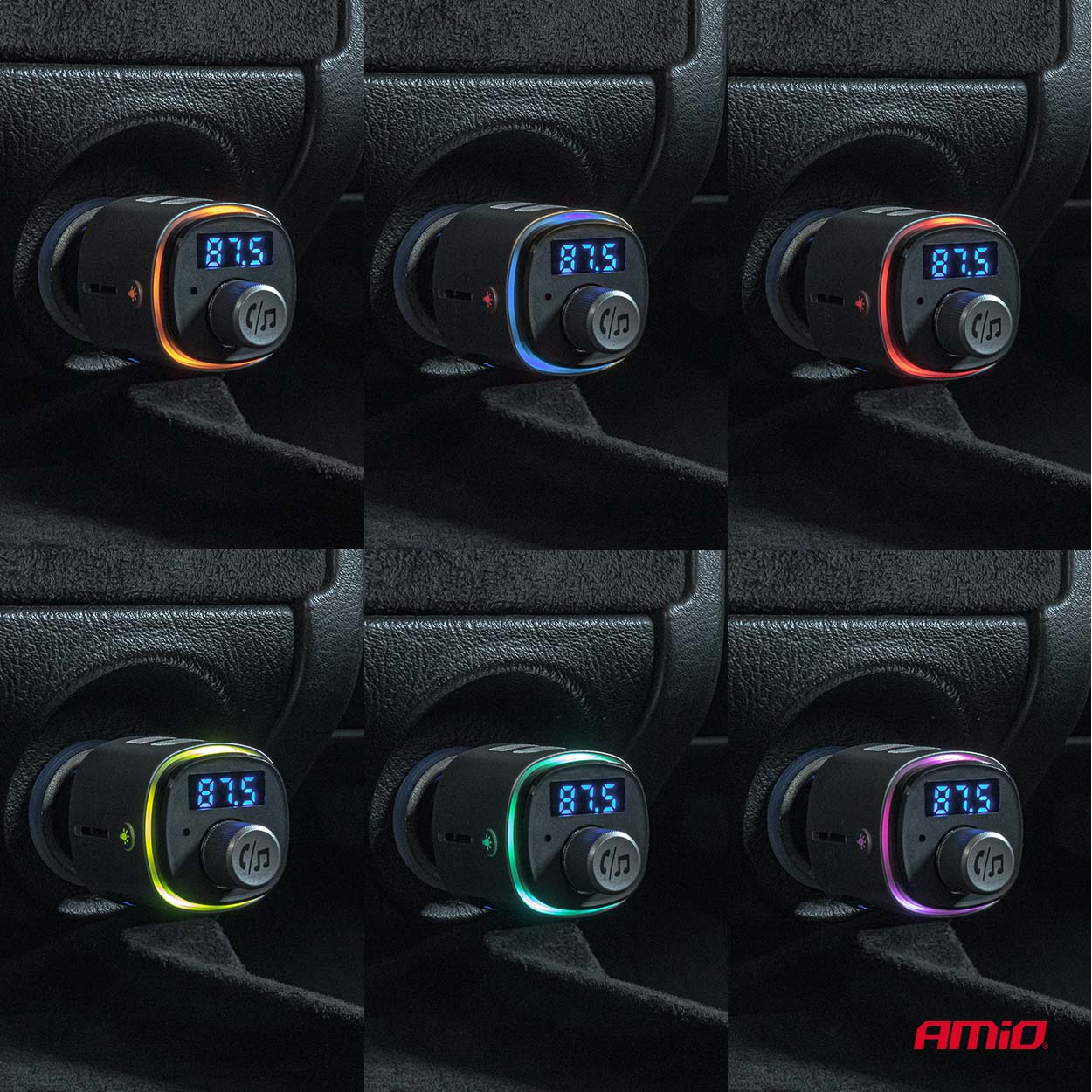 Εικόνα 10 από 14 — Amio – FM Transmitter Αυτοκινήτου 12/24V με 2xUSB Type-A και Υποδοχή microSD – 1 τεμ. (04654/AM)