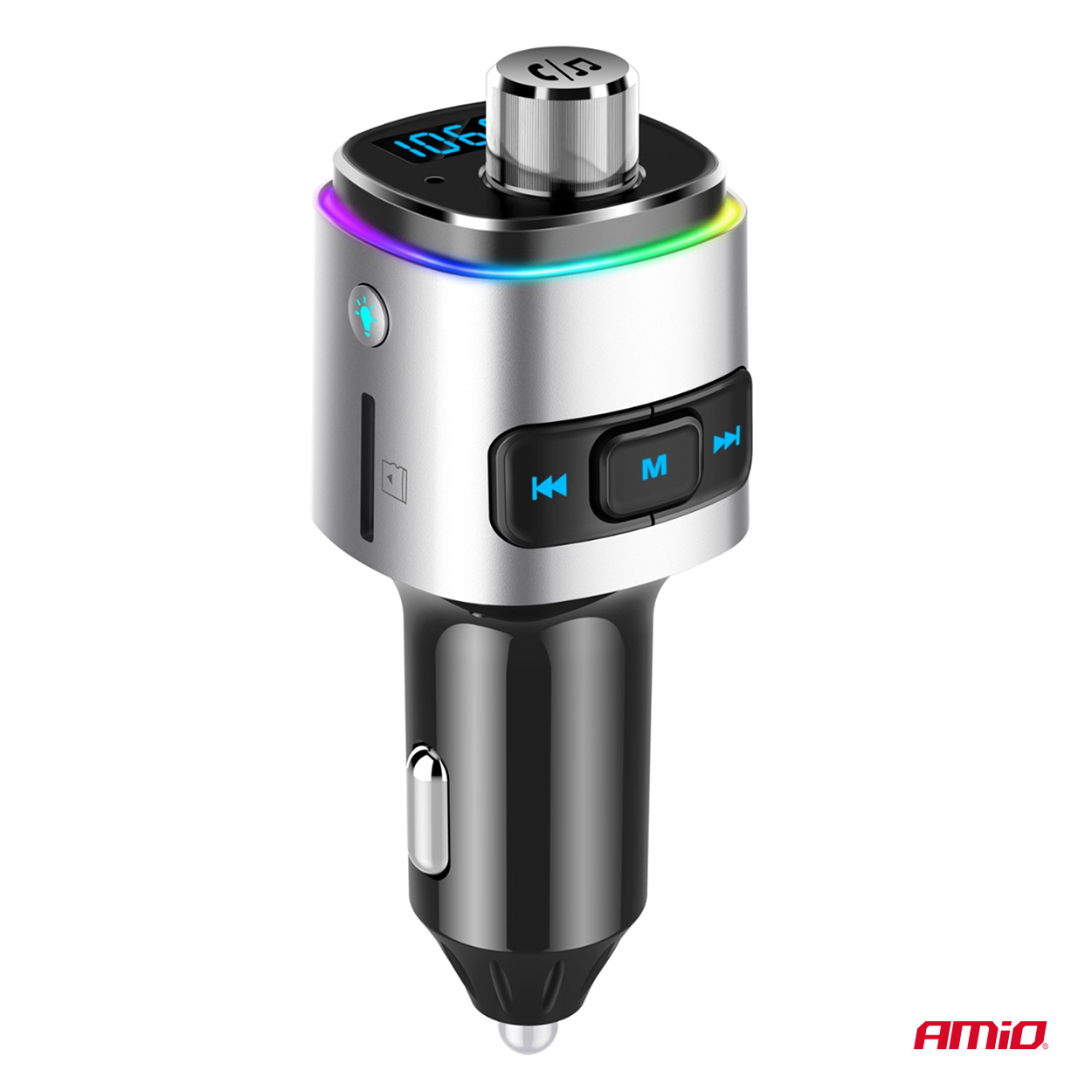 Εικόνα 11 από 14 — Amio – FM Transmitter Αυτοκινήτου 12/24V με 2xUSB Type-A και Υποδοχή microSD – 1 τεμ. (04654/AM)