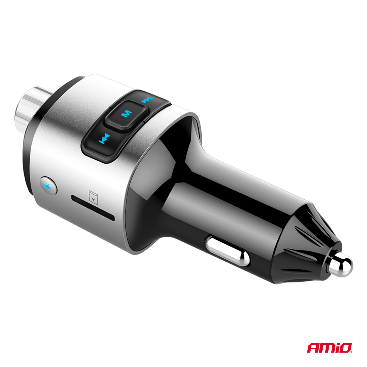 Εικόνα 3 από 14 — Amio – FM Transmitter Αυτοκινήτου 12/24V με 2xUSB Type-A και Υποδοχή microSD – 1 τεμ. (04654/AM)