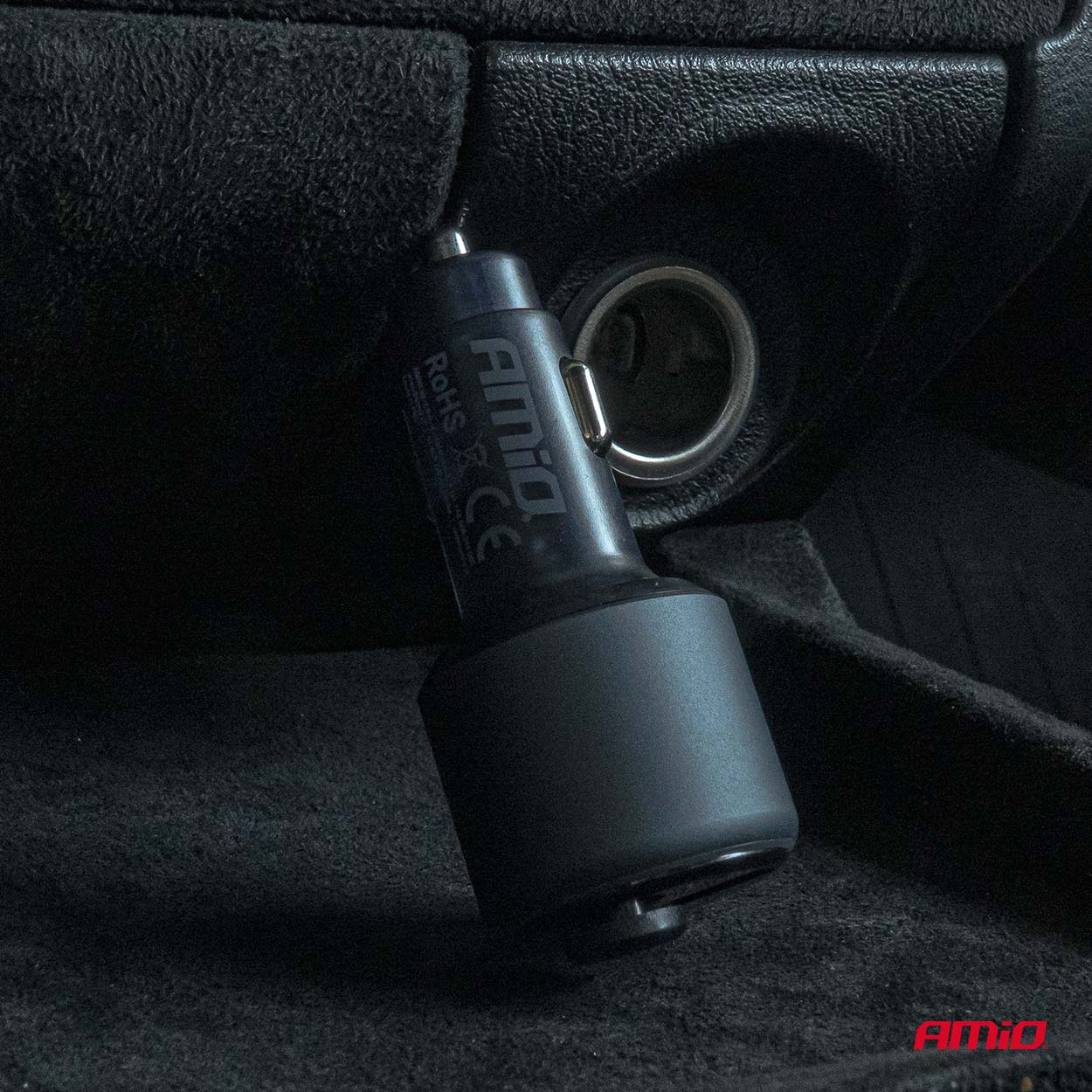 Εικόνα 4 από 11 — Amio – FM Transmitter Αυτοκινήτου 12/24V με 1xUSB Type-A και 1xUSB Type-C – 1 τεμ. (04655/AM)