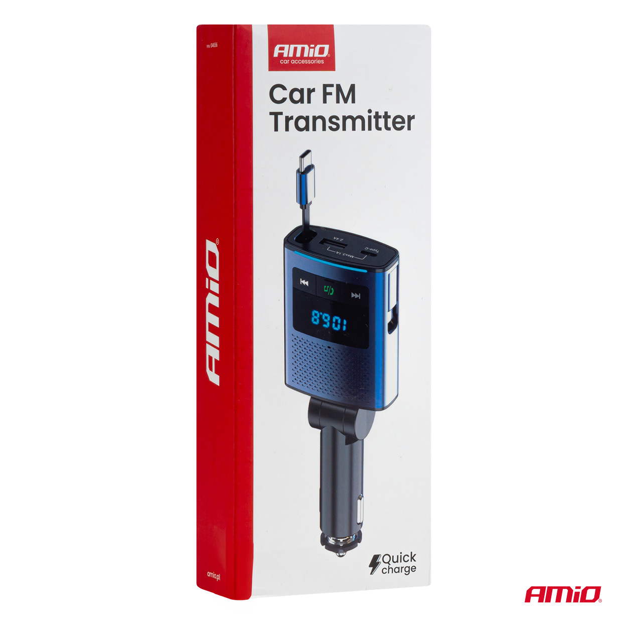 Εικόνα 12 από 12 — Amio – FM Transmitter Αυτοκινήτου 12/24V με 1xUSB Type-A, 1xUSB Type-C και Ενσωματωμένο Καλώδιο Φόρτισης Type-C – 1 τεμ. (04656/AM)