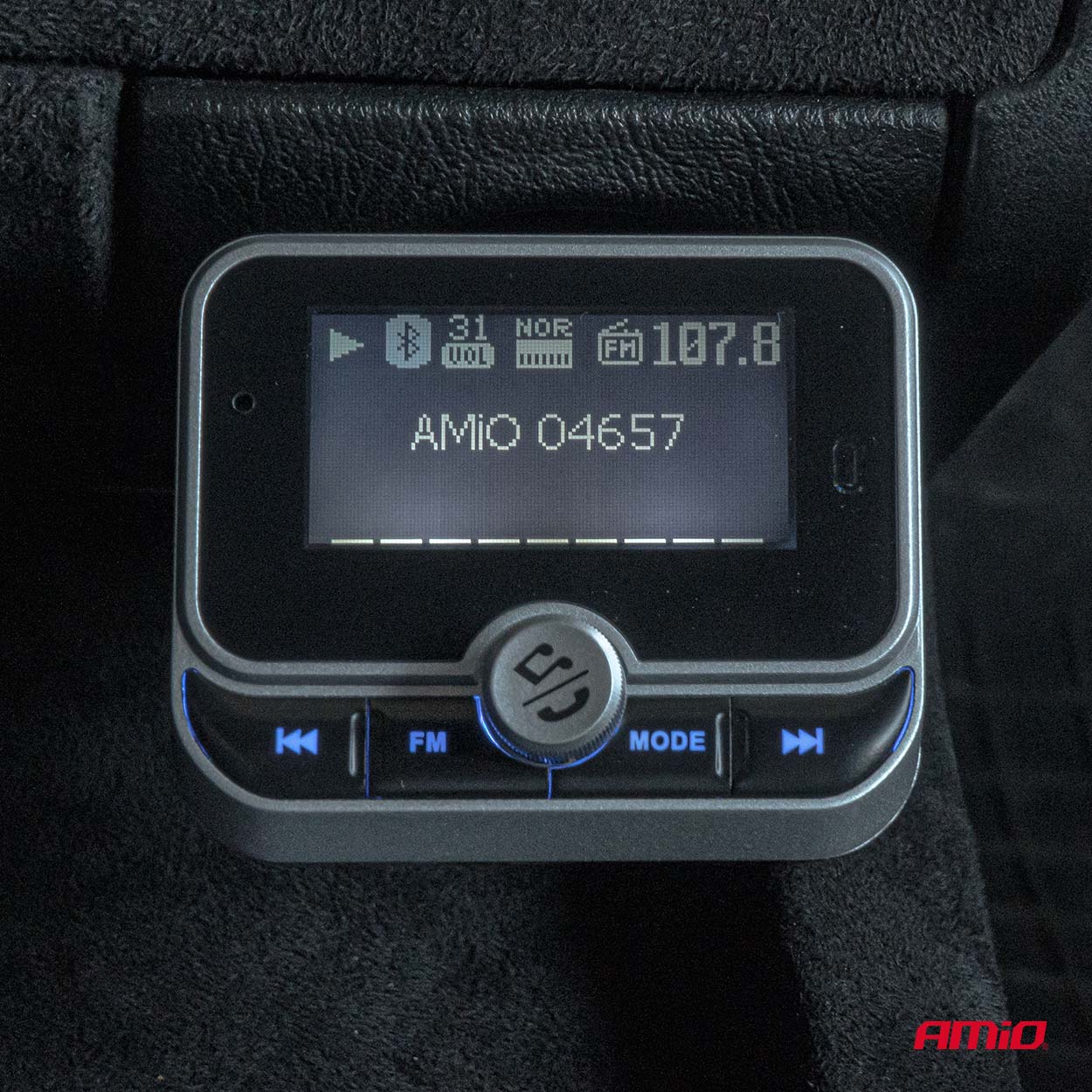 Εικόνα 2 από 12 — Amio – FM Transmitter Αυτοκινήτου 12/24V με 1xUSB Type-A, 1xUSB Type-C και Τηλεχειριστήριο – 1 τεμ. (04657/AM)
