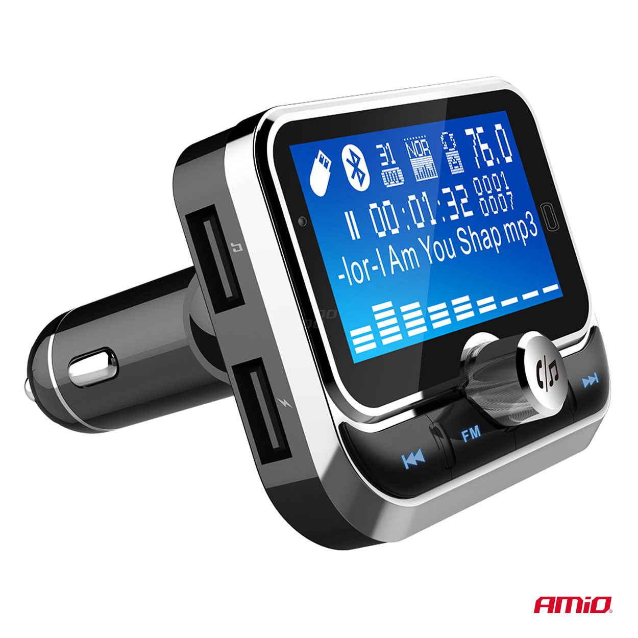 Εικόνα 11 από 12 — Amio – FM Transmitter Αυτοκινήτου 12/24V με 1xUSB Type-A, 1xUSB Type-C και Τηλεχειριστήριο – 1 τεμ. (04657/AM)