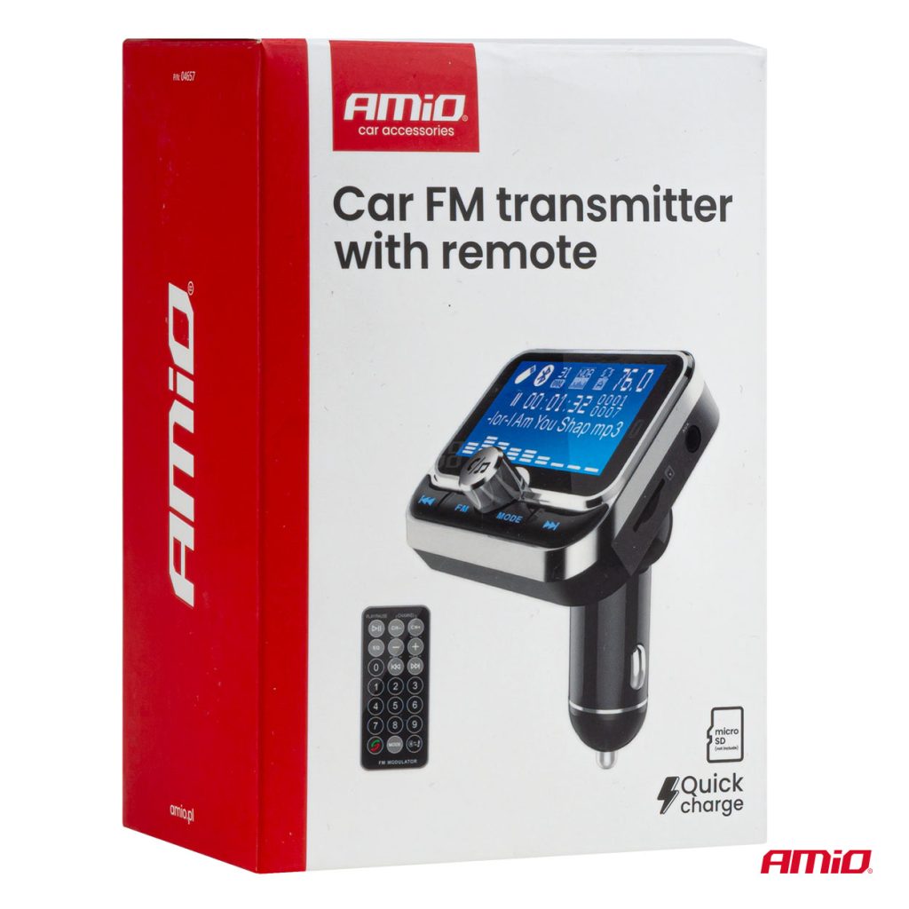 Εικόνα 12 από 12 — Amio – FM Transmitter Αυτοκινήτου 12/24V με 1xUSB Type-A, 1xUSB Type-C και Τηλεχειριστήριο – 1 τεμ. (04657/AM)