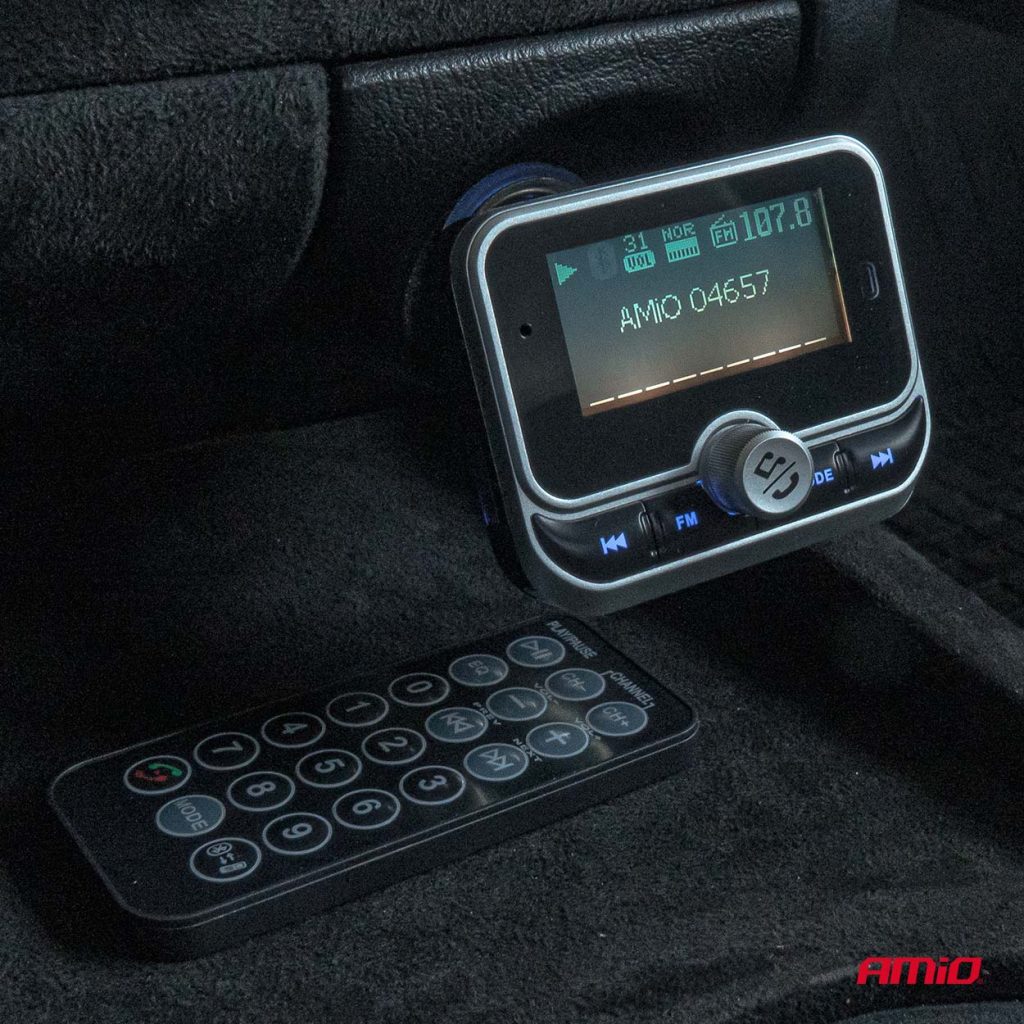 Εικόνα 3 από 12 — Amio – FM Transmitter Αυτοκινήτου 12/24V με 1xUSB Type-A, 1xUSB Type-C και Τηλεχειριστήριο – 1 τεμ. (04657/AM)