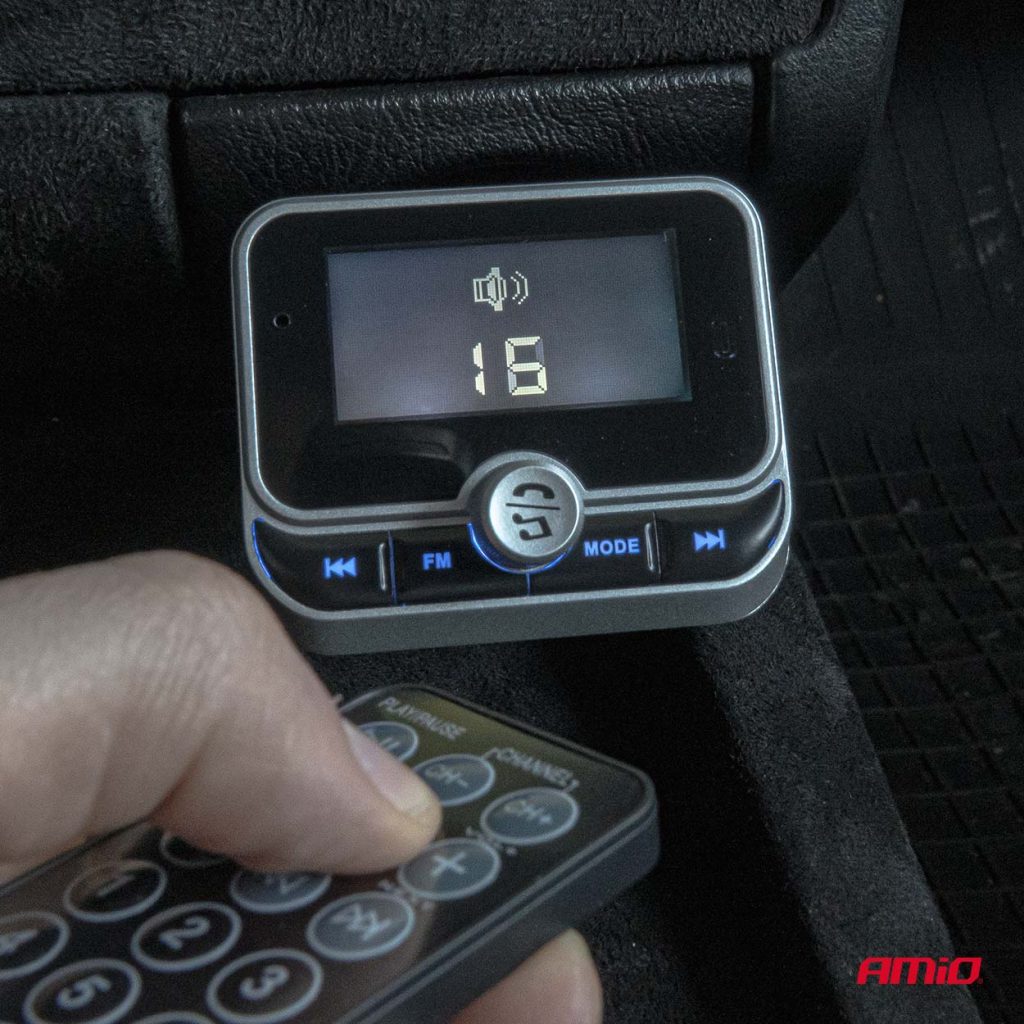 Εικόνα 4 από 12 — Amio – FM Transmitter Αυτοκινήτου 12/24V με 1xUSB Type-A, 1xUSB Type-C και Τηλεχειριστήριο – 1 τεμ. (04657/AM)