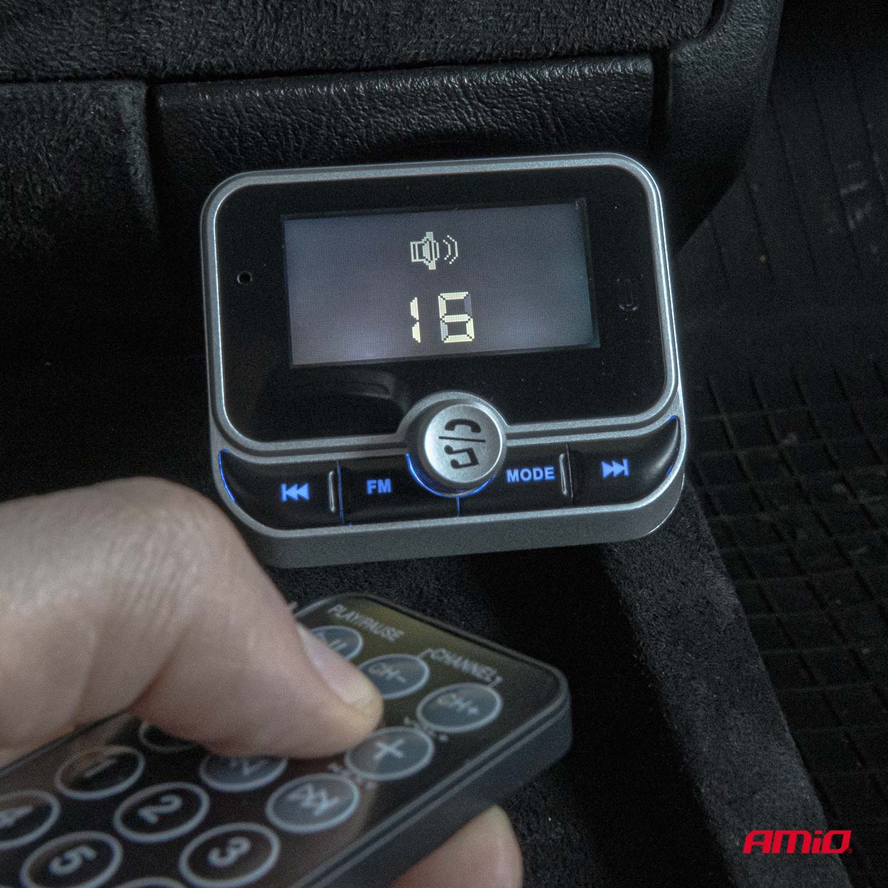 Εικόνα 4 από 12 — Amio – FM Transmitter Αυτοκινήτου 12/24V με 1xUSB Type-A, 1xUSB Type-C και Τηλεχειριστήριο – 1 τεμ. (04657/AM)