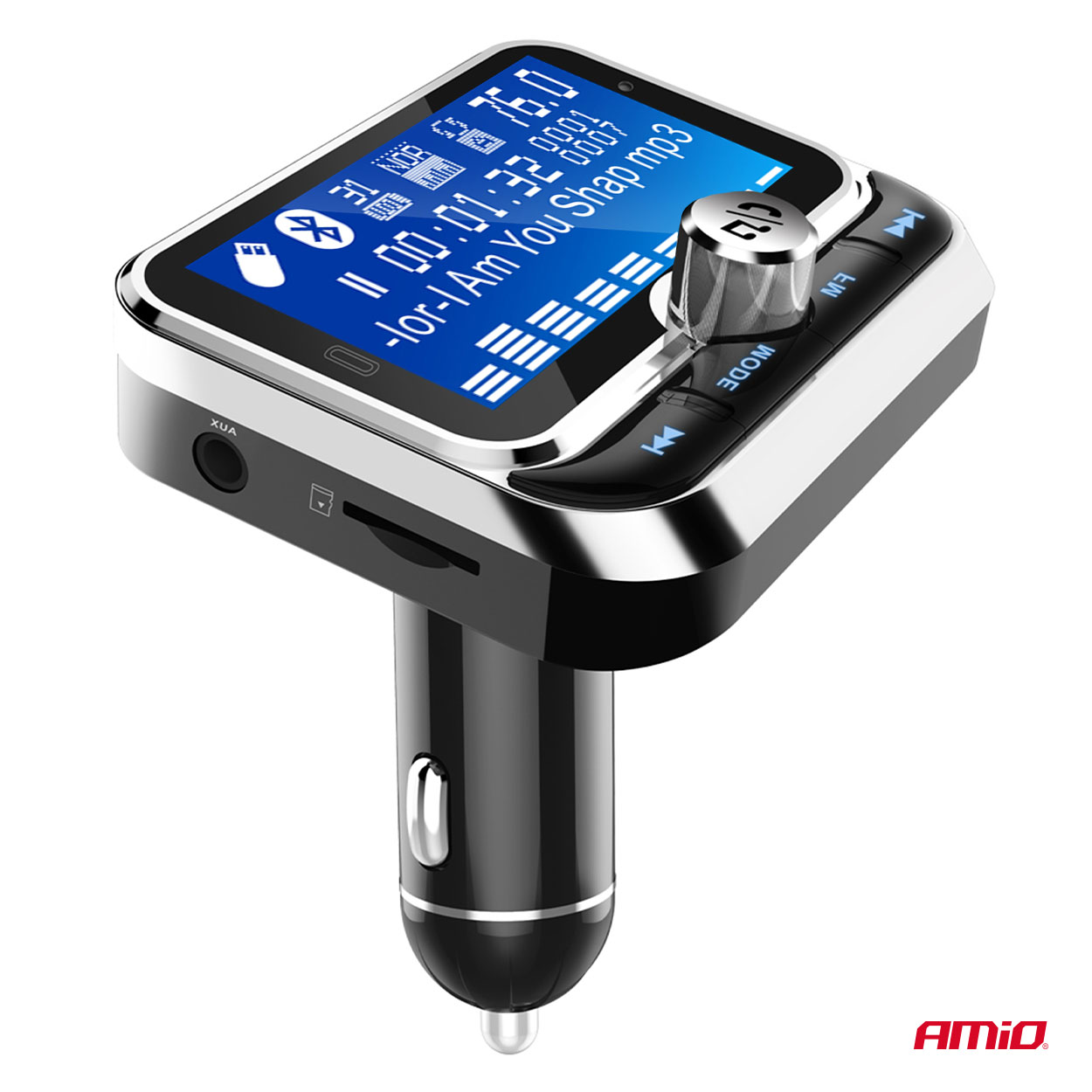 Εικόνα 6 από 12 — Amio – FM Transmitter Αυτοκινήτου 12/24V με 1xUSB Type-A, 1xUSB Type-C και Τηλεχειριστήριο – 1 τεμ. (04657/AM)