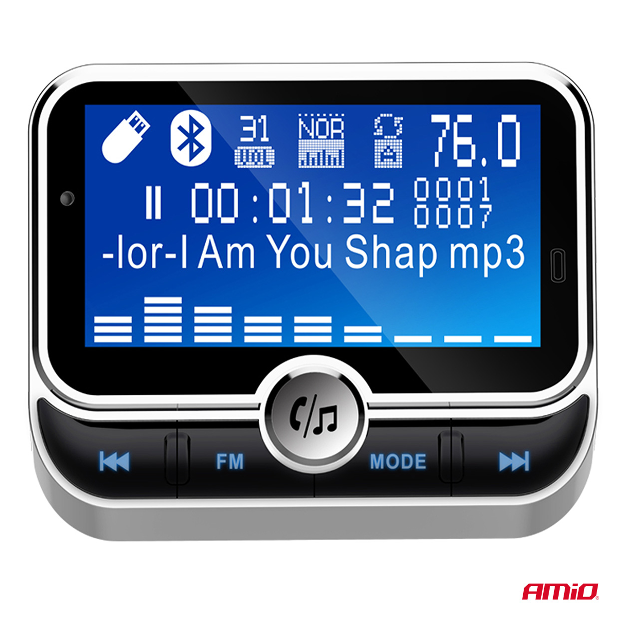 Εικόνα 7 από 12 — Amio – FM Transmitter Αυτοκινήτου 12/24V με 1xUSB Type-A, 1xUSB Type-C και Τηλεχειριστήριο – 1 τεμ. (04657/AM)