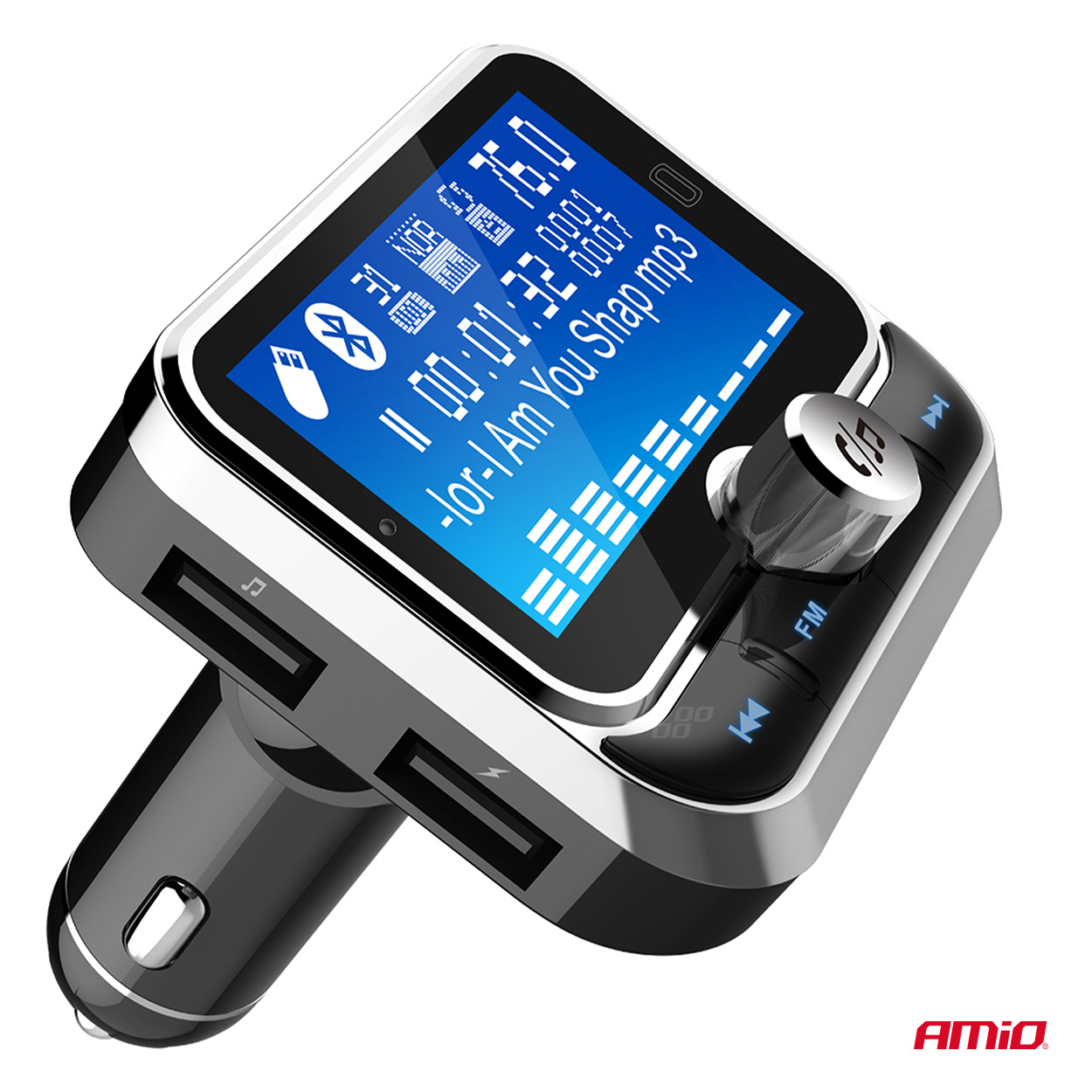 Εικόνα 8 από 12 — Amio – FM Transmitter Αυτοκινήτου 12/24V με 1xUSB Type-A, 1xUSB Type-C και Τηλεχειριστήριο – 1 τεμ. (04657/AM)