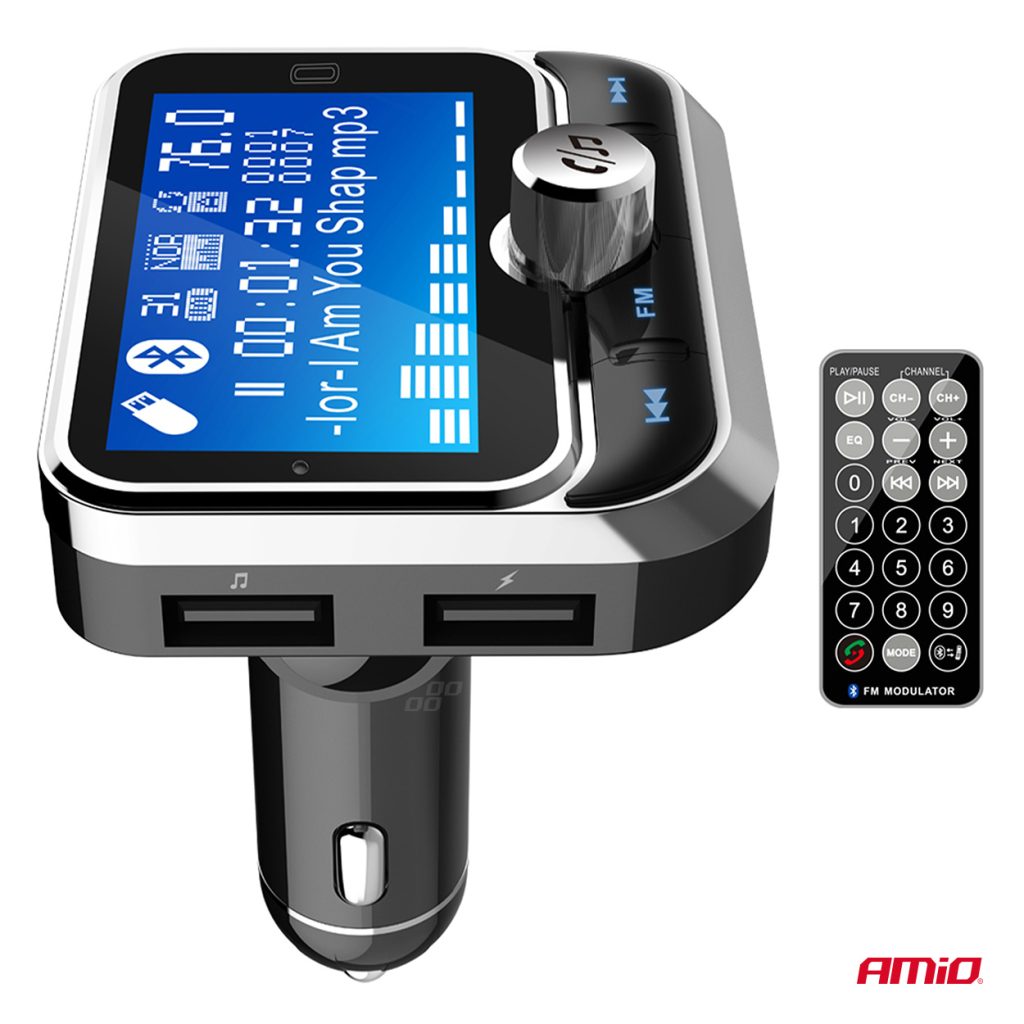 Εικόνα 9 από 12 — Amio – FM Transmitter Αυτοκινήτου 12/24V με 1xUSB Type-A, 1xUSB Type-C και Τηλεχειριστήριο – 1 τεμ. (04657/AM)