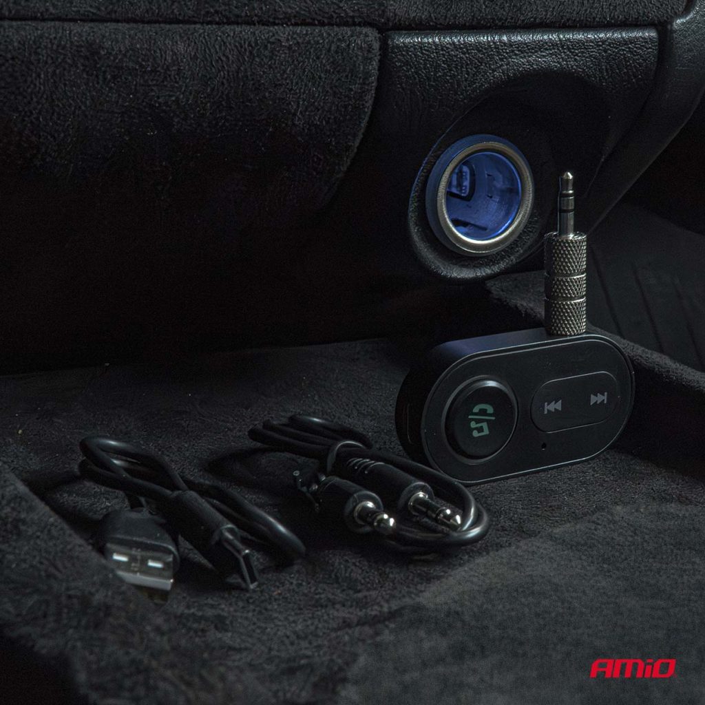 Εικόνα 2 από 10 — Amio – Bluetooth Δέκτης (Receiver) για Ασύρματη Μετάδοση Ήχου με υποδοχή Mini Jack 3.5mm για Αυτοκίνητα και Ηχοσυστήματα – 1 τεμ. (04658/AM)