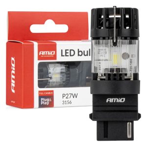Amio – LED CSP P27W 3156 Καρφωτό 12V 66W 4800lm 6500K Full CANBUS για Όπισθεν & Ισχυρό Φως – 1 Τεμ. (04690/AM)