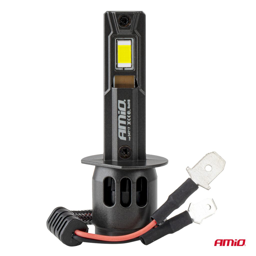 Εικόνα 2 από 9 — Amio – Λαμπτήρες LED F25 PRO Black Edition H1 68W 12-24V Full CAN Bus με Φωτεινότητα 7646lm σε Ψυχρό Λευκό 6000K για Επιβατικά Αυτοκίνητα & Φορτηγά – Σετ 2 τεμ. (04717/AM)