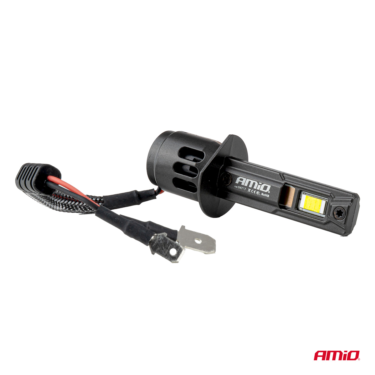 Εικόνα 4 από 9 — Amio – Λαμπτήρες LED F25 PRO Black Edition H1 68W 12-24V Full CAN Bus με Φωτεινότητα 7646lm σε Ψυχρό Λευκό 6000K για Επιβατικά Αυτοκίνητα & Φορτηγά – Σετ 2 τεμ. (04717/AM)
