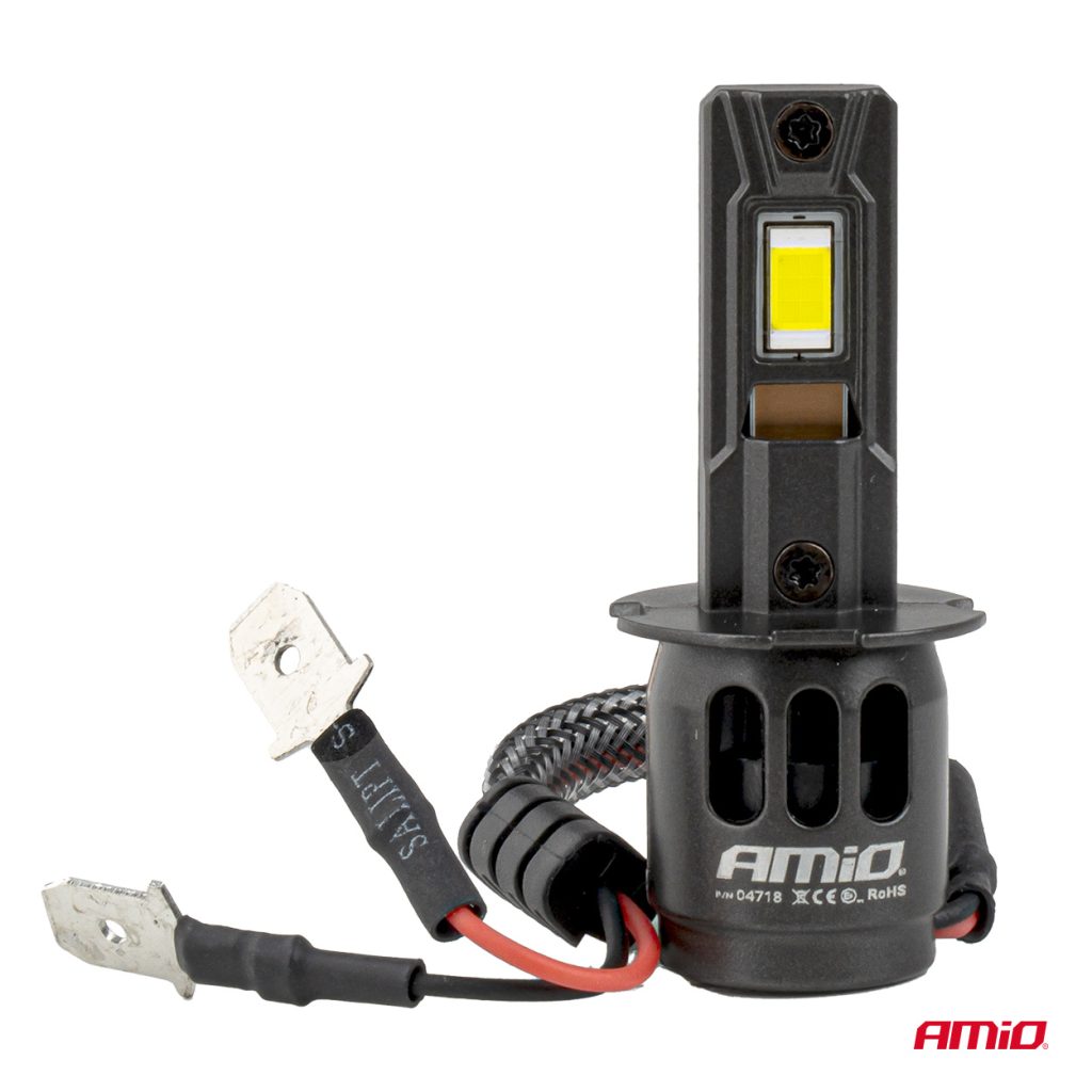 Εικόνα 2 από 10 — Amio – Λαμπτήρες LED F25 PRO Black Edition H3 68W 12-24V Full CAN Bus με Φωτεινότητα 7646lm σε Ψυχρό Λευκό 6000K για Επιβατικά Αυτοκίνητα & Φορτηγά – Σετ 2 τεμ. (04718/AM)