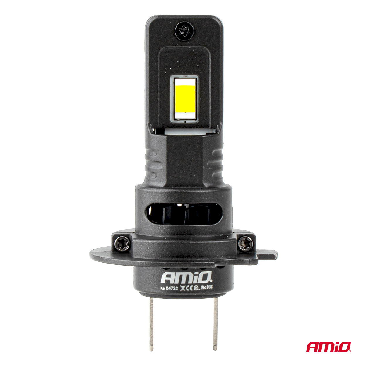 Εικόνα 2 από 10 — Amio – Λαμπτήρες LED F25 PRO Black Edition H7 68W 12-24V Full CAN Bus με Φωτεινότητα 7646lm σε Ψυχρό Λευκό 6000K για Επιβατικά Αυτοκίνητα & Φορτηγά – Σετ 2 τεμ. (04720/AM)