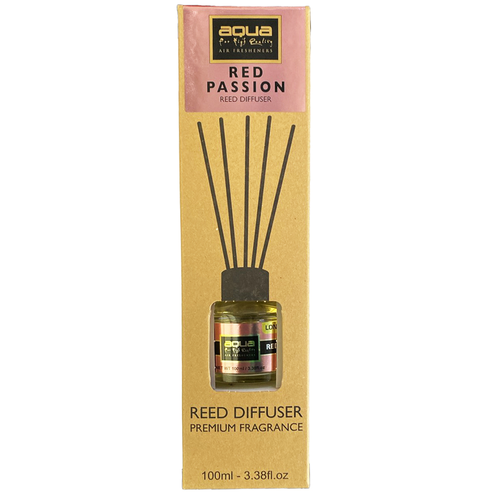 Εικόνα 1 από 2 — Aqua – Αρωματικό Χώρου Red Passion Home Reed Diffuser με 6 Στικς Aqua 100 ml – 1 τμχ (10-822/AQ)