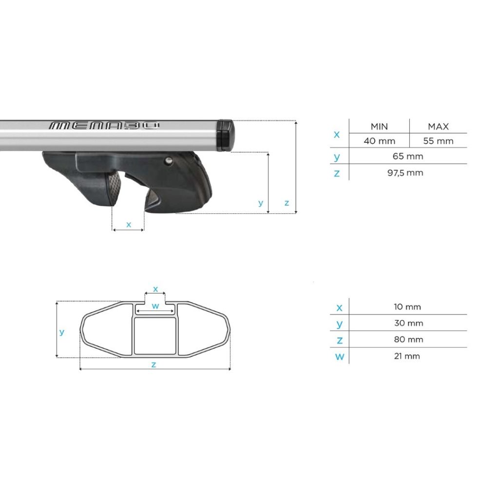 Εικόνα 7 από 7 — ΜΠΑΡΕΣ ΟΡΟΦΗΣ ΑΛΟΥΜΙΝΙΟΥ JACKSON XL SILVER 135 cm ΣΕ ΑΣΗΜΙ ΧΡΩΜΑ ΓΙΑ ΟΡΟΦΗ ΜΕ RAISED RAILS MENABO – 2 ΤΕΜ.