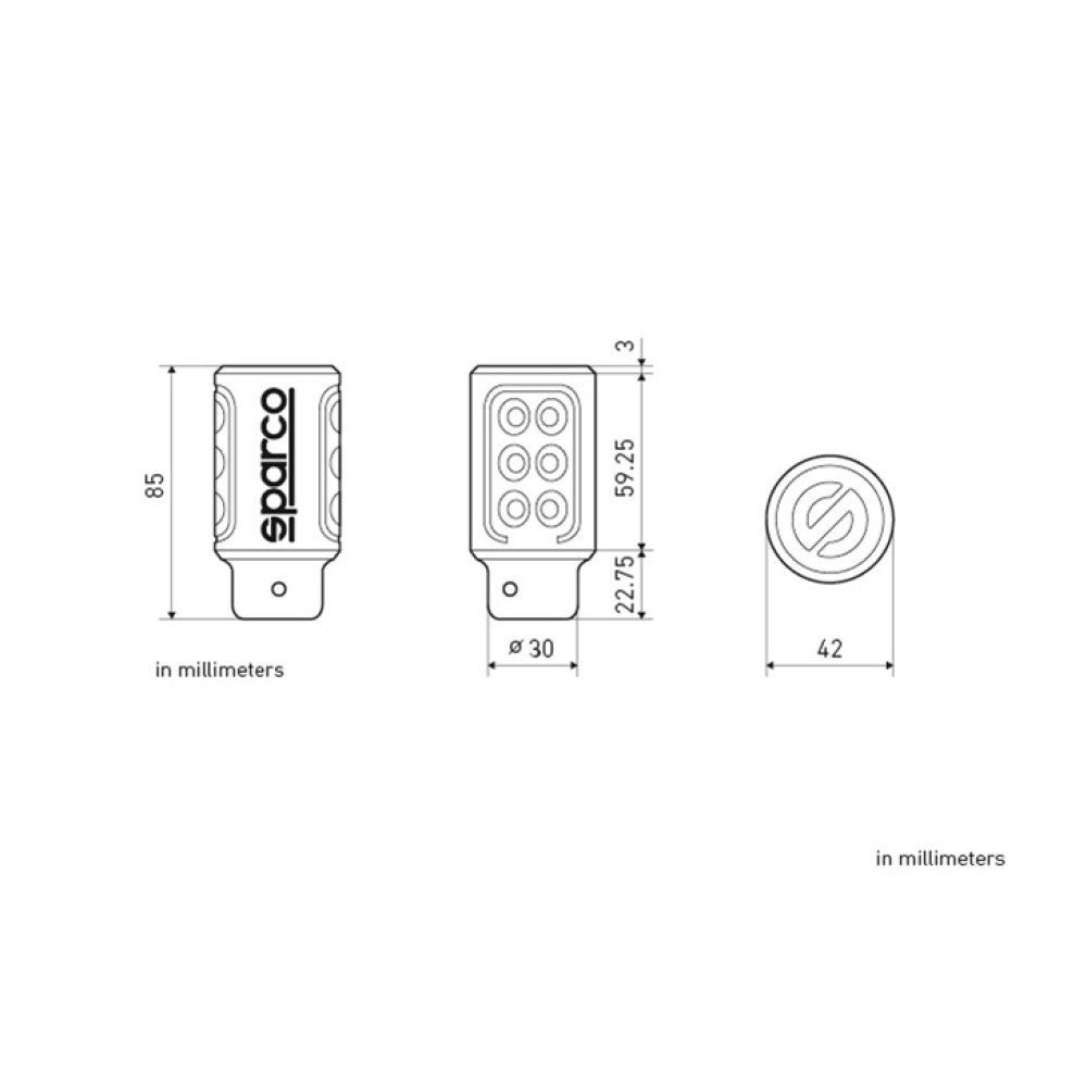 Εικόνα 3 από 5 — Λεβιές Ταχυτήτων Aluminium Racing Model Universal 1τμχ Sparco