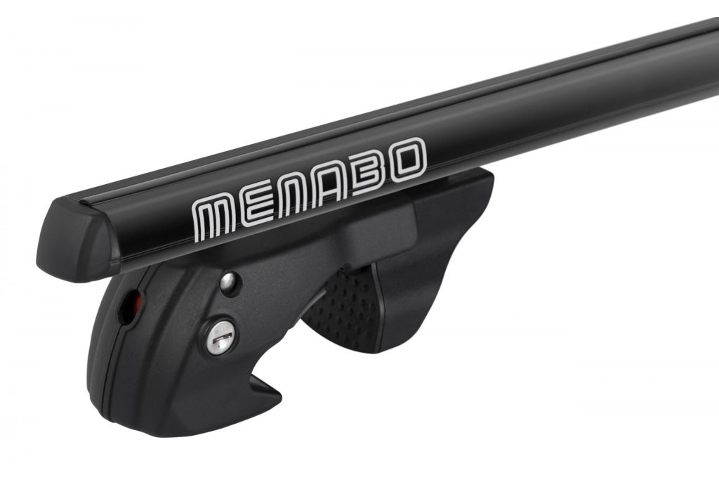 Εικόνα 2 από 7 — MENABO ΜΠΑΡΕΣ ΟΡΟΦΗΣ ΑΛΟΥΜΙΝΙΟΥ SHERMAN BLACK 120 cm ΣΕ ΜΑΥΡΟ ΧΡΩΜΑ ΓΙΑ Buick Terranza 5 doors 2005>2007 ΜΕ RAISED RAILS (Παράλληλες Μπάρες με Κενό) – 2 ΤΕΜ. (12280/MB)