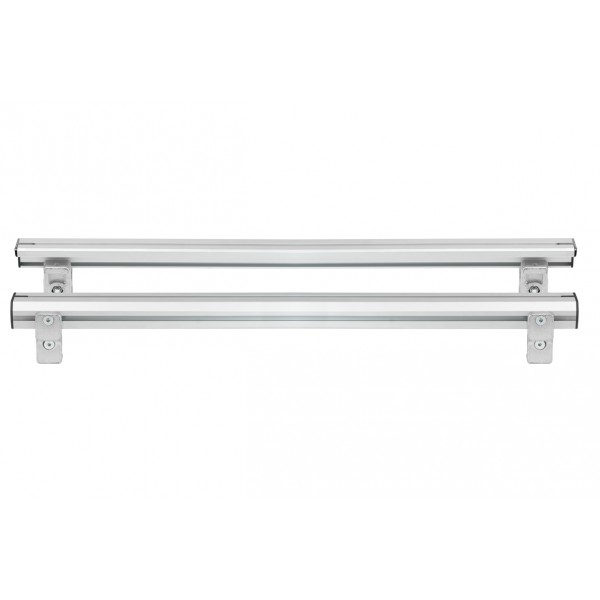 Εικόνα 1 από 3 — ΒΑΣΕΙΣ ΣΤΗΡΙΞΗΣ ΑΛΟΥΜΙΝΙΟΥ TBR FIXING PROFILE KIT XL 146,6 cm ΣΕ ΑΣΗΜΙ ΧΡΩΜΑ ΜΕ ΥΠΟΔΟΧΕΣ T-SYSTEM ΓΙΑ ΜΠΑΡΕΣ TBR ΚΑΡΟΤΣΑΣ ΣΕ PICKUP ΚΑΙ ΑΓΡΟΤΙΚΑ ΟΧΗΜΑΤΑ MENABO – 2 ΤΕΜ.