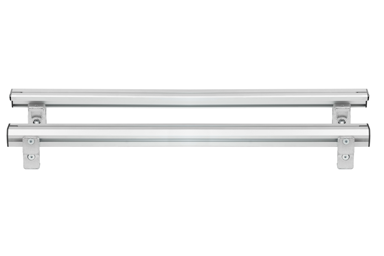 Εικόνα 1 από 4 — ΒΑΣΕΙΣ ΣΤΗΡΙΞΗΣ ΑΛΟΥΜΙΝΙΟΥ TBR FIXING PROFILE KIT M 116,6 cm ΣΕ ΑΣΗΜΙ ΧΡΩΜΑ ΜΕ ΥΠΟΔΟΧΕΣ T-SYSTEM ΓΙΑ ΜΠΑΡΕΣ TBR ΚΑΡΟΤΣΑΣ ΣΕ PICKUP ΚΑΙ ΑΓΡΟΤΙΚΑ ΟΧΗΜΑΤΑ MENABO – 2 ΤΕΜ.