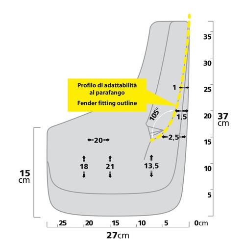 Εικόνα 2 από 4 — ΛΑΣΠΩΤΗΡΕΣ SPLASH-GUARDS CONTOUR SUV 27x37cm TYPE-8 2ΤΕΜ.