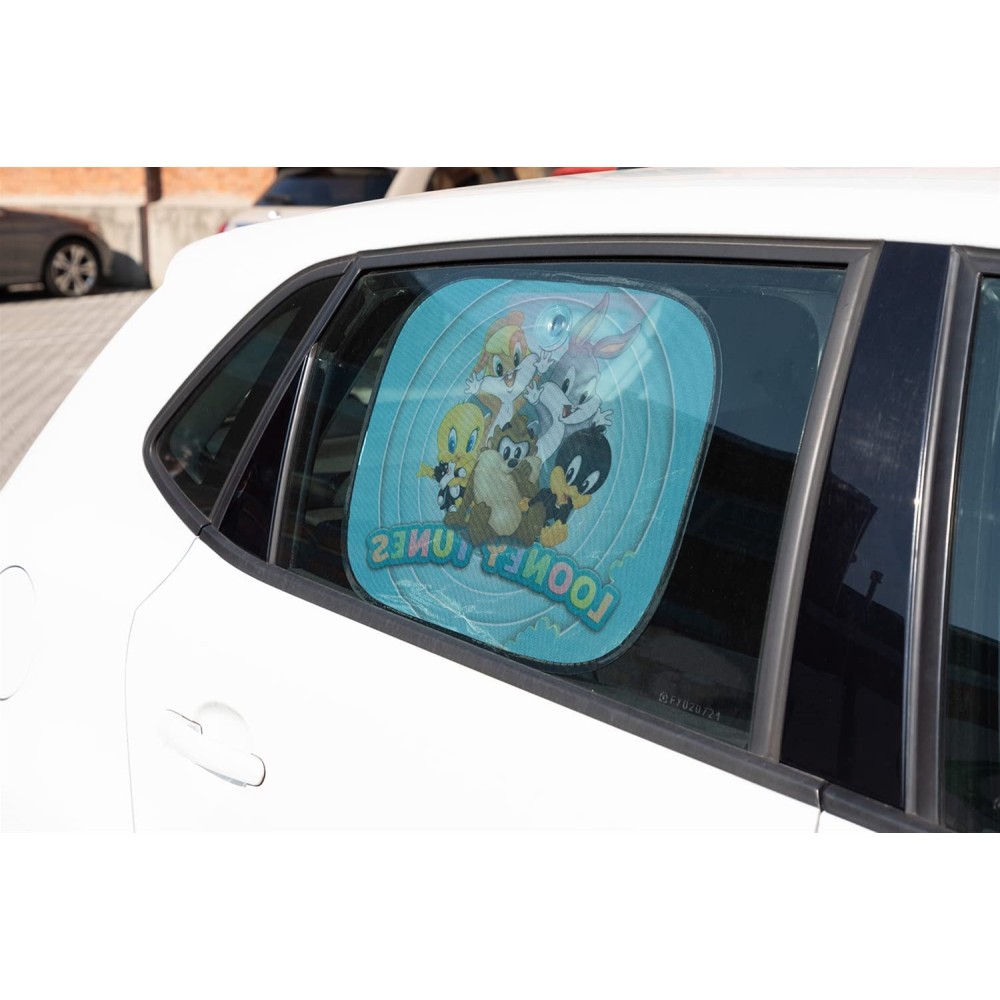Εικόνα 2 από 3 — Ηλιοπροστασία Αυτοκινήτου με βεντούζα 44x35cm Looney Tunes 2τμχ Colzani