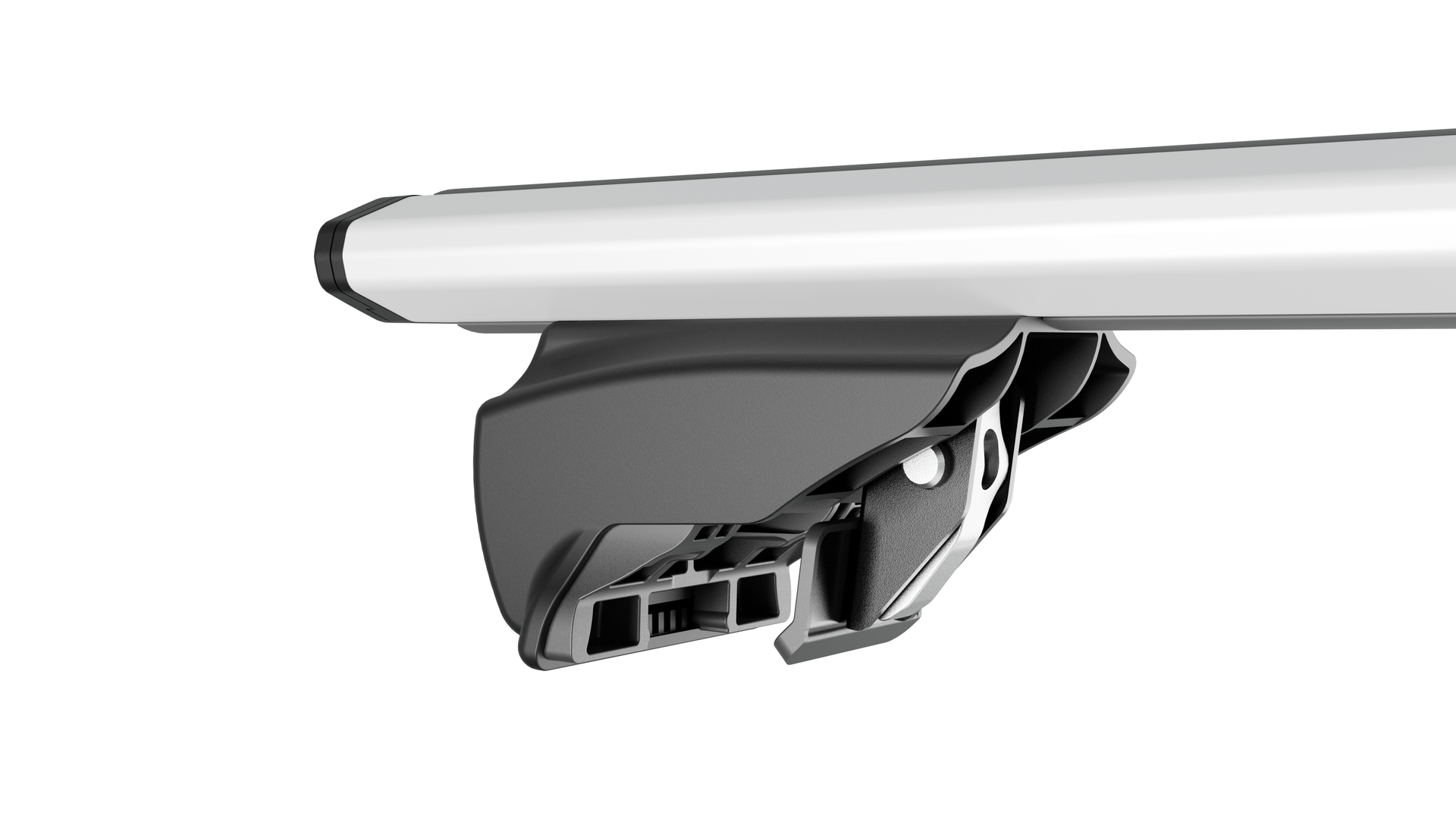 Εικόνα 3 από 5 — ΜΠΑΡΕΣ ΟΡΟΦΗΣ ΑΛΟΥΜΙΝΙΟΥ BLADE L SILVER 127cm ΜΕ ΑΚΡΑ GAMMA FLAT ΓΙΑ FLUSH / STANDARD RAILS MENABO – 2 ΤΕΜ.
