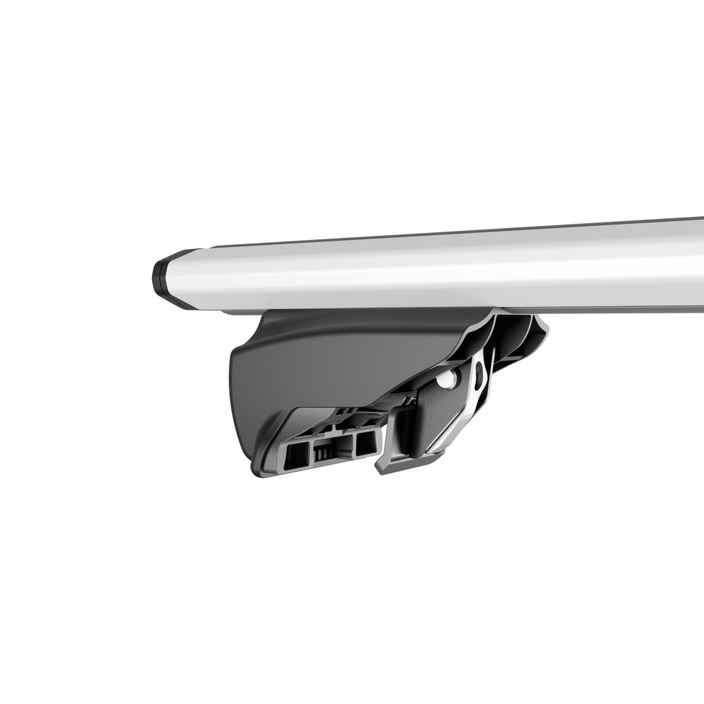 Εικόνα 3 από 5 — MENABO ΜΠΑΡΕΣ ΟΡΟΦΗΣ ΑΛΟΥΜΙΝΙΟΥ BLADE L SILVER 127 cm ΜΕ ΑΚΡΑ GAMMA FLAT ΓΙΑ EVO Evo 7 5 doors 2024> ΜΕ FLUSH RAILS – 2 ΤΕΜ. (14070/MB)